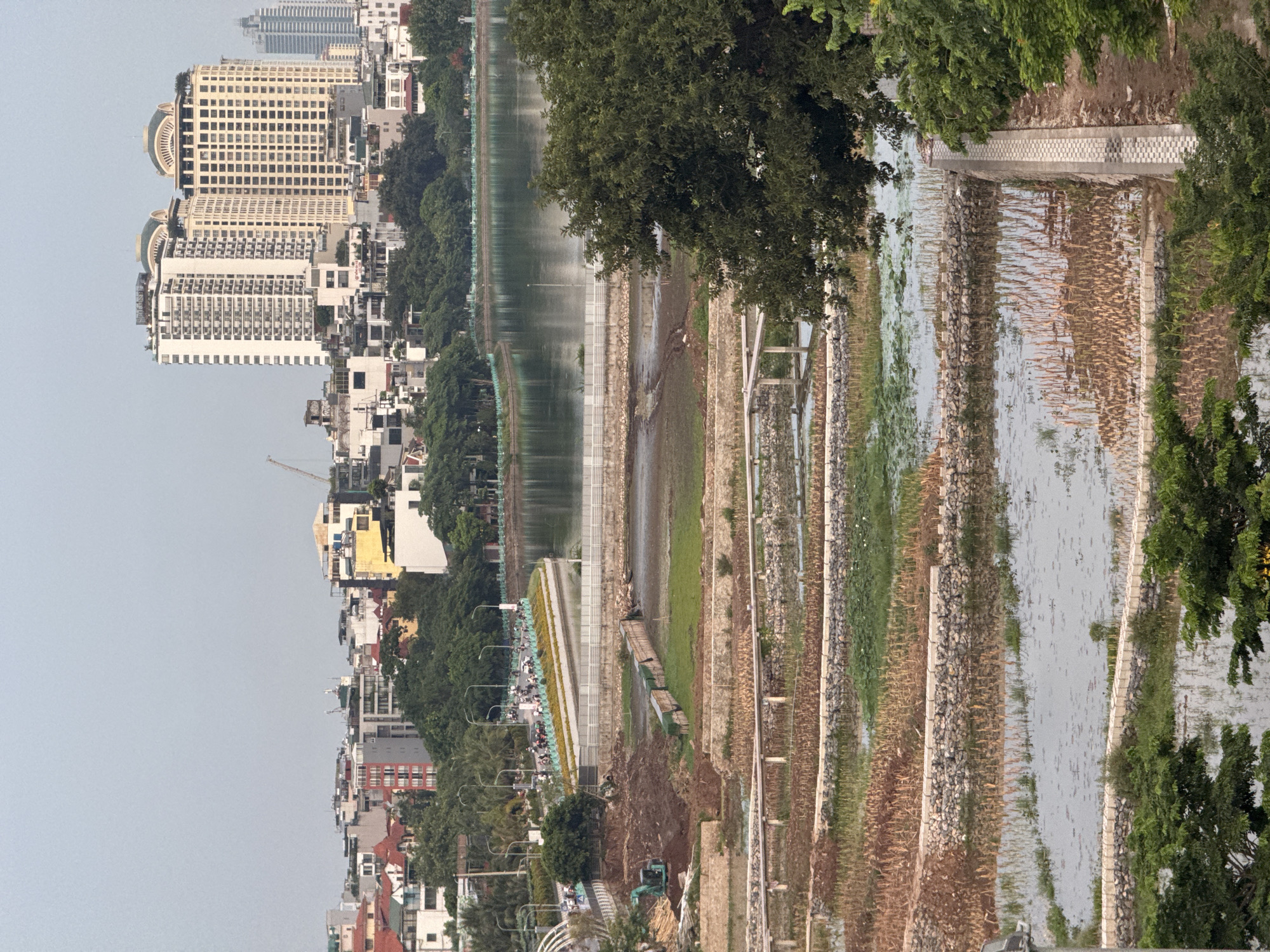 Hanoi street scenes, skyline views, and café interiors