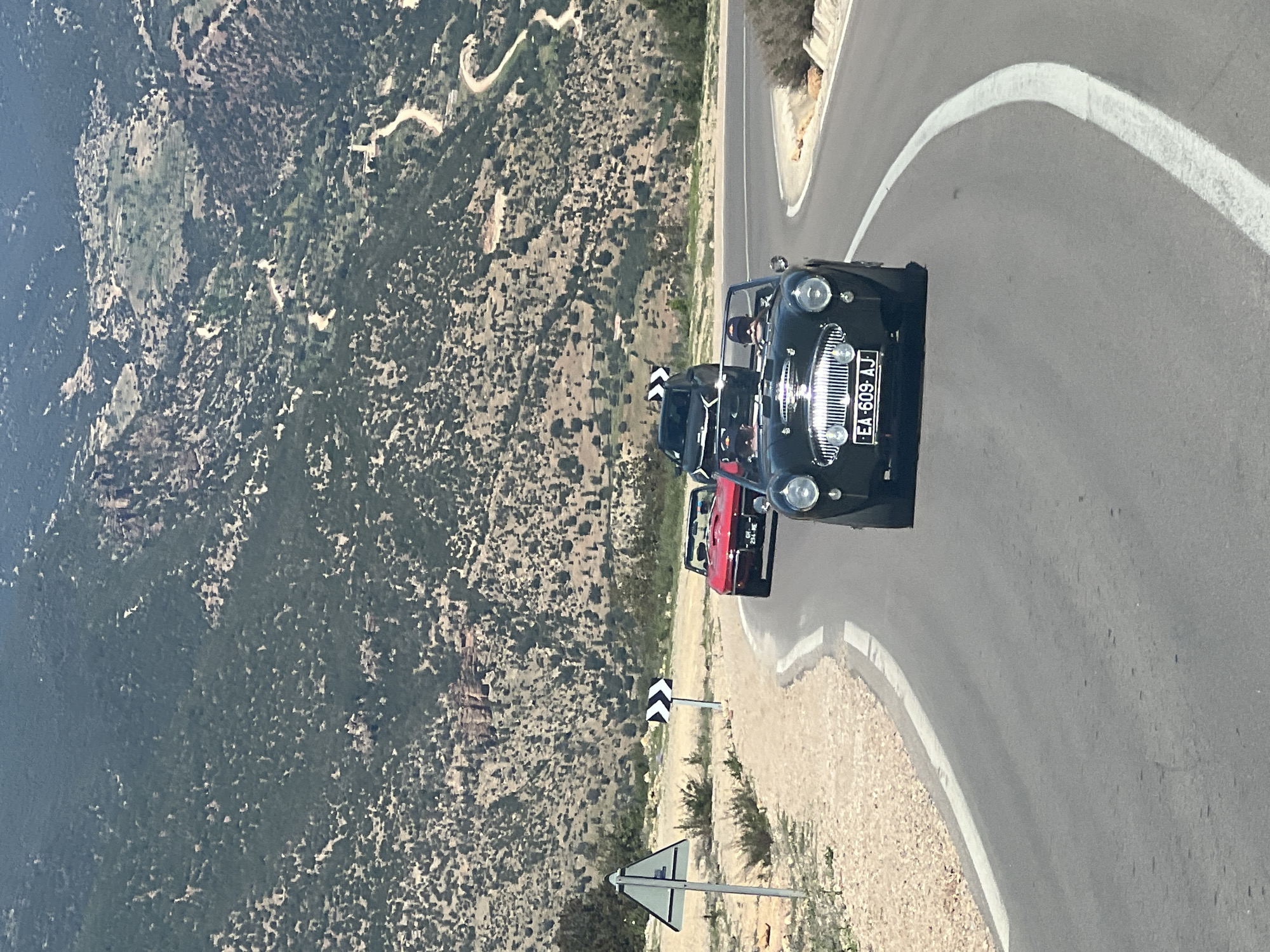 Vintage cars spotted on scenic mountain road near Bin El Ouidane