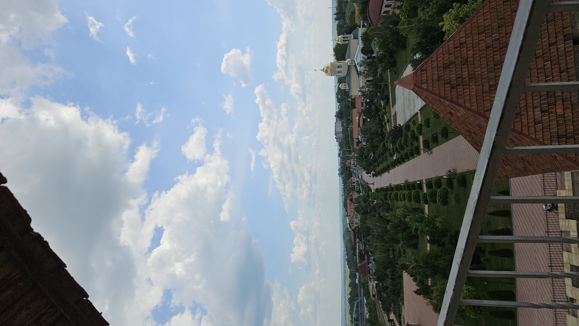 Aerial views captured from high structure in Bender, Moldova