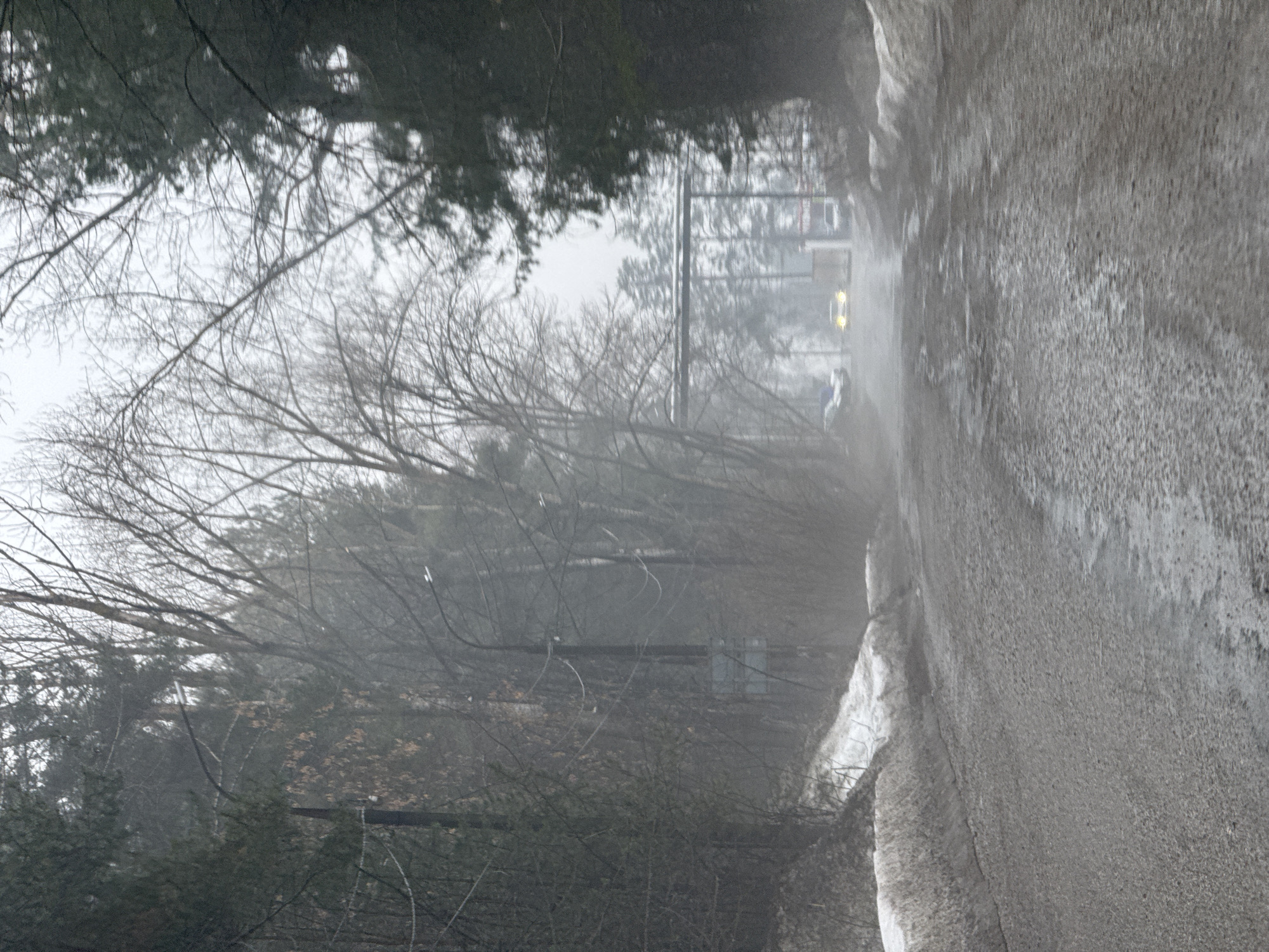 Foggy winter morning documented across Chaikovsky, Russia