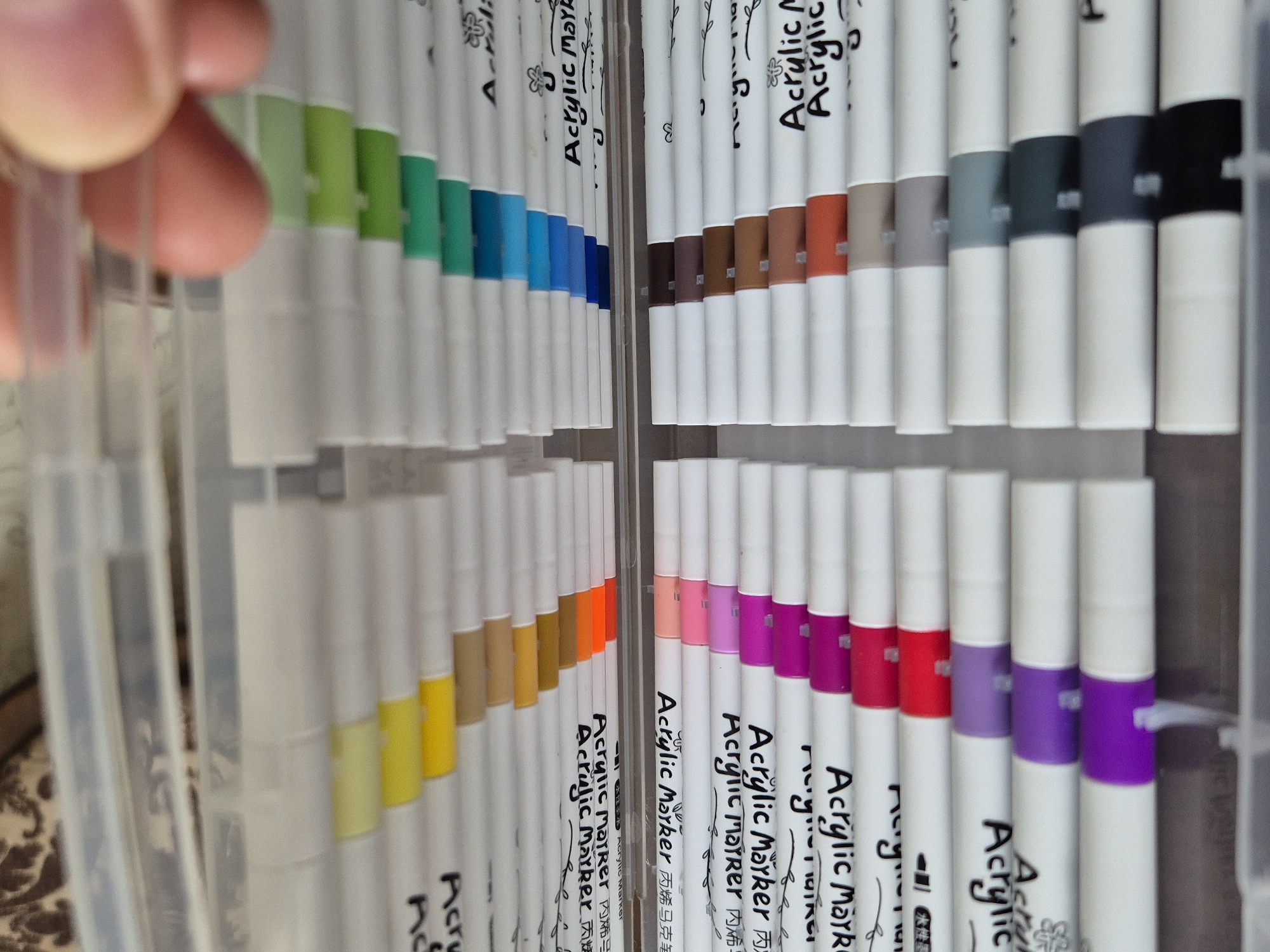 Acrylic marker art session in a Kokshetau workspace