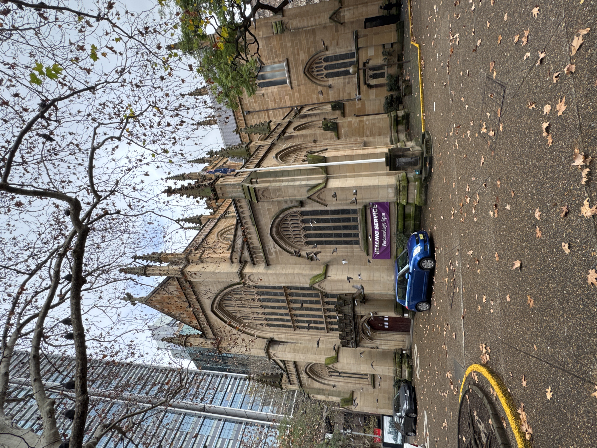 Gothic churches spotted across Sydney on a winter night