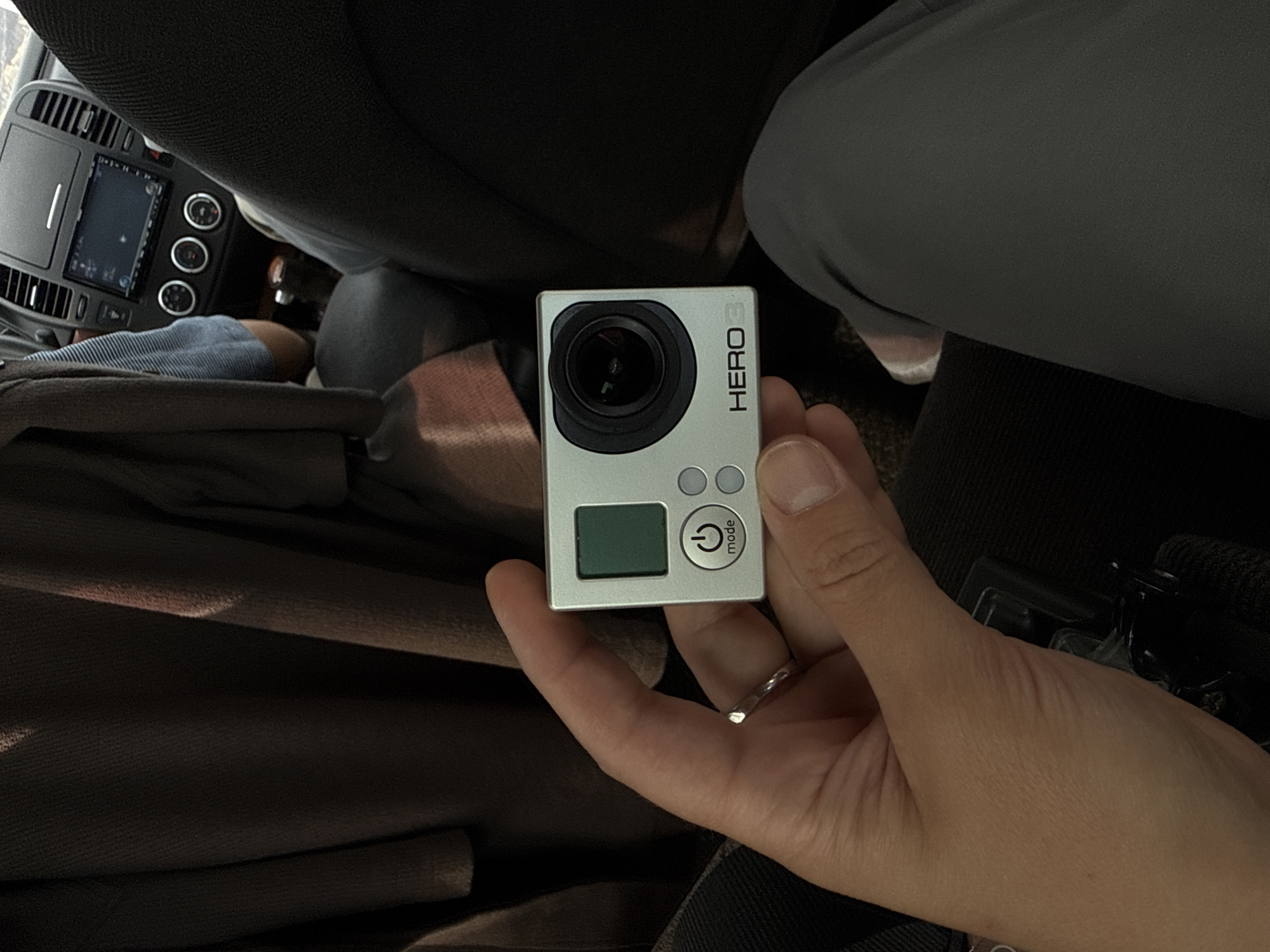 GoPro Hero 3 ready to roll inside a car in Armenia