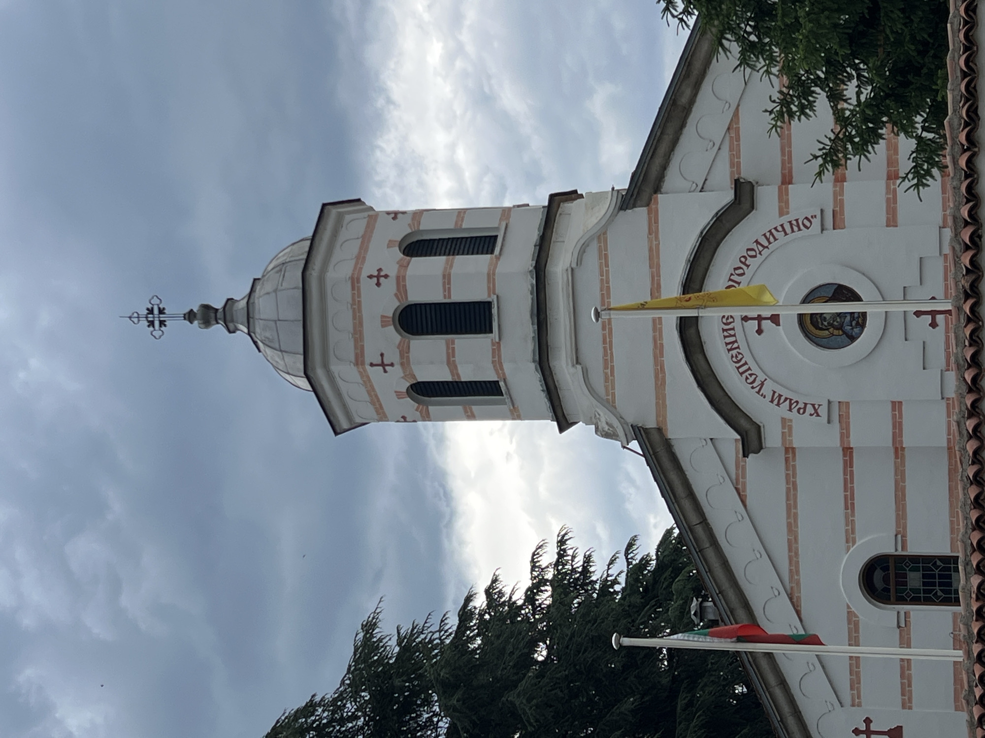 Morning walkabout documented in Kazanlak, Bulgaria covers church, car, shops