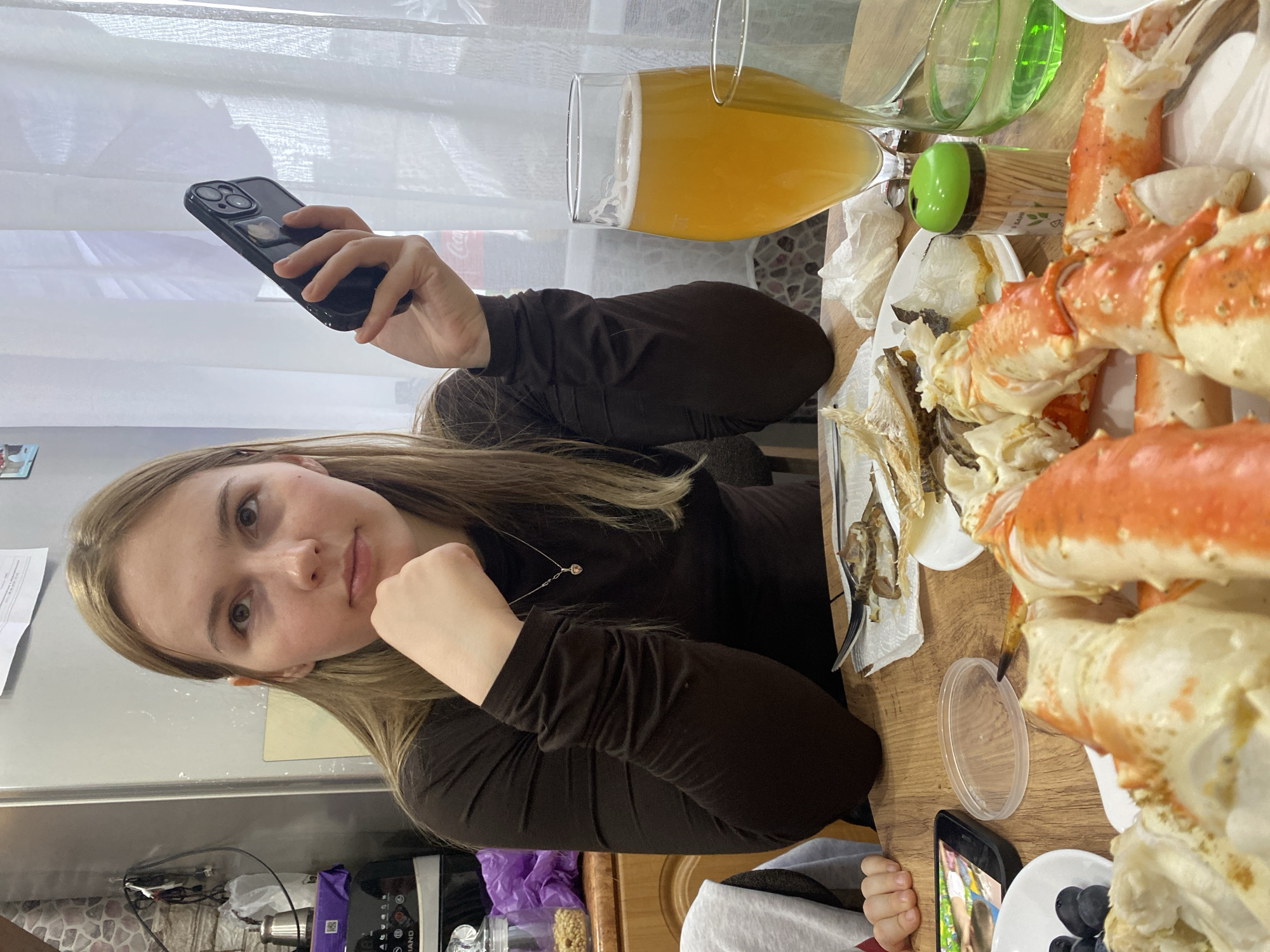 Woman shares quiet afternoon with cat in Murmansk home