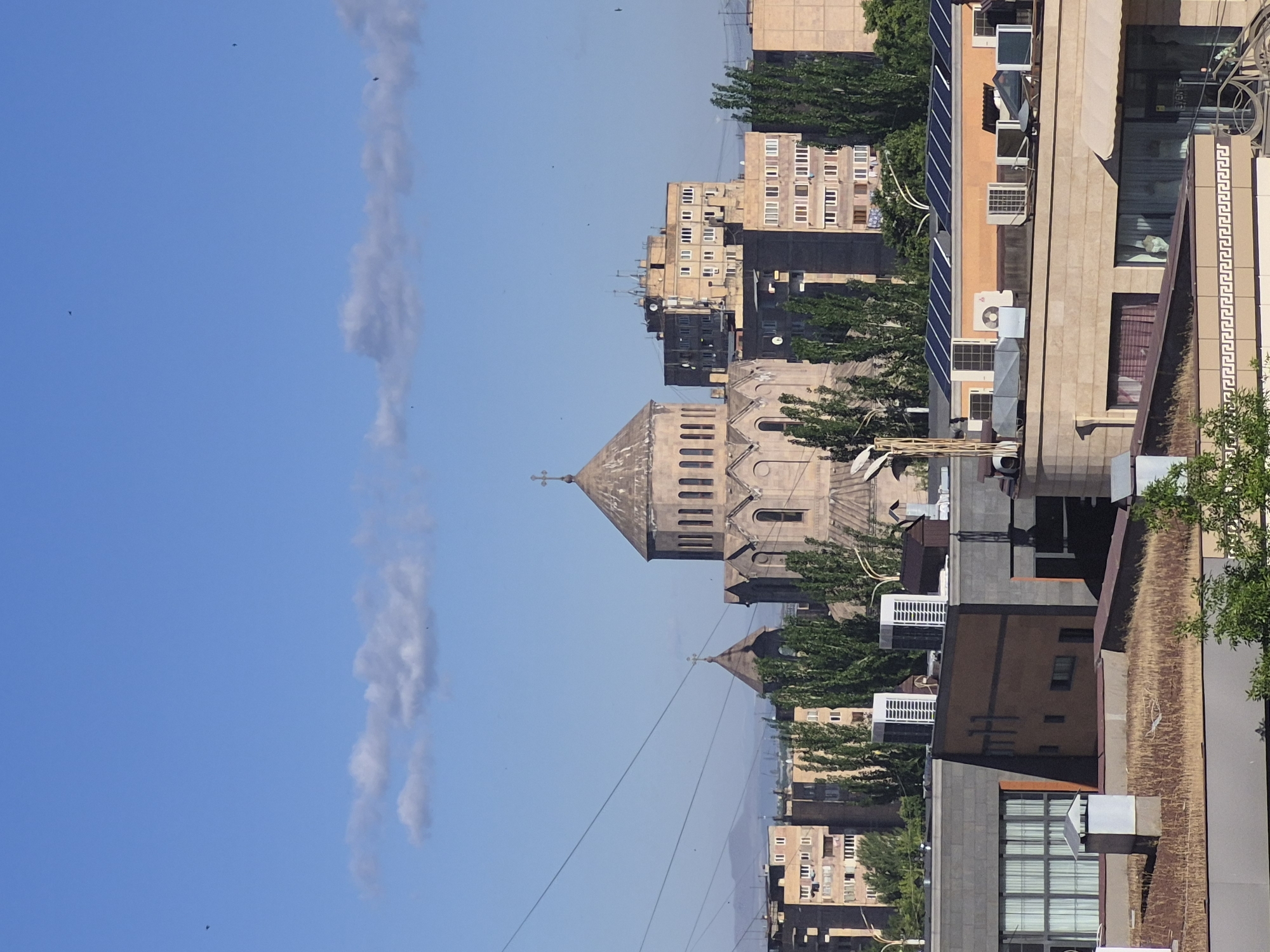 Early morning Yerevan cityscape moments captured across downtown