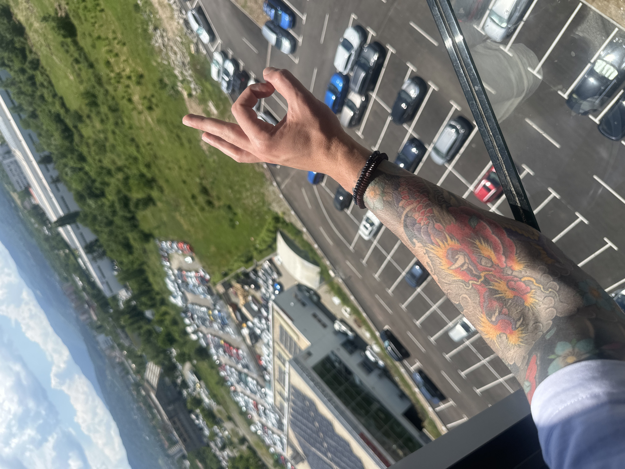 Tattooed individual documents World Cup predictions, Australian flags in Sofia