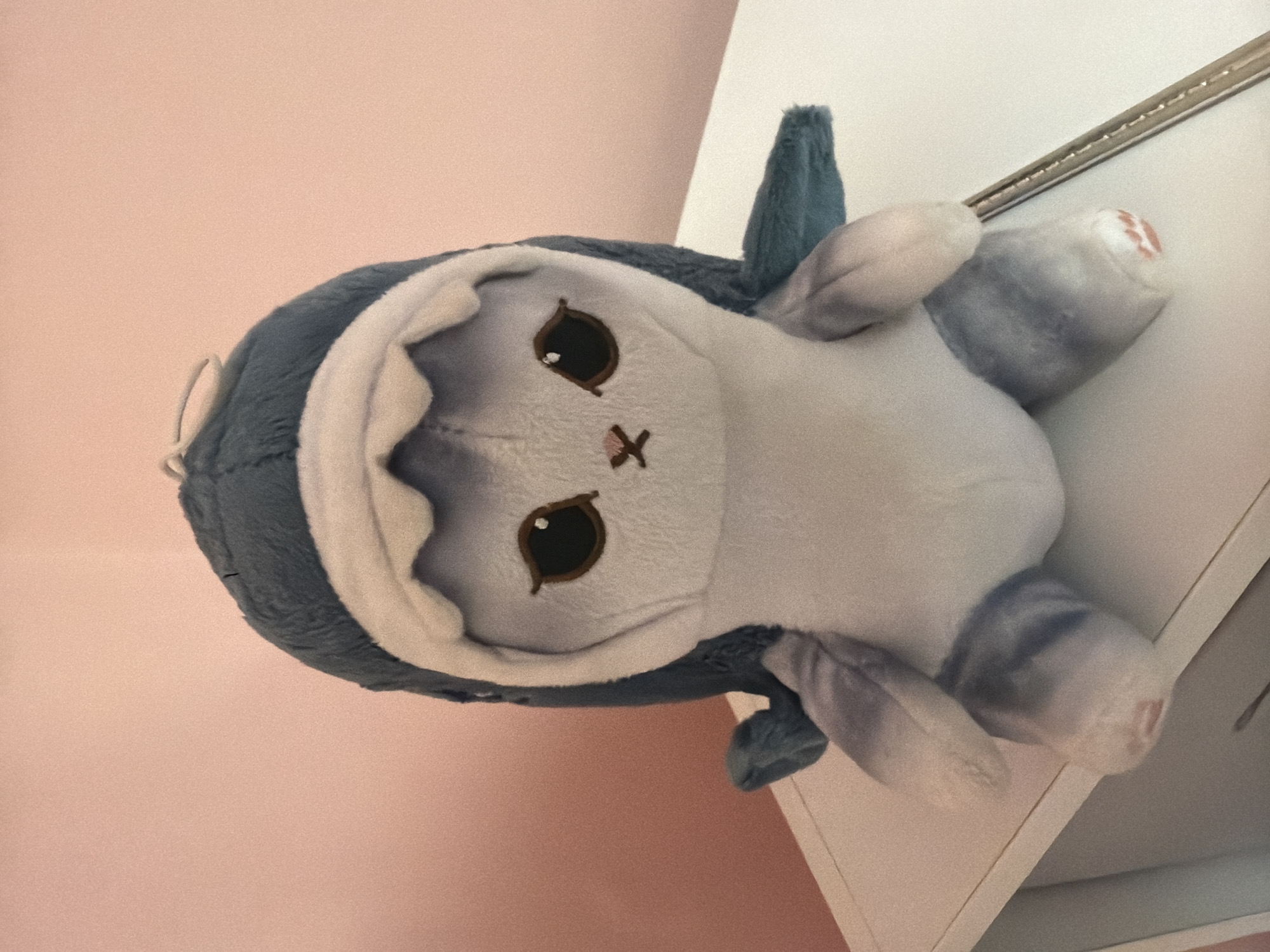 Plush toy spotted on white surface in Chaikovsky, Russia
