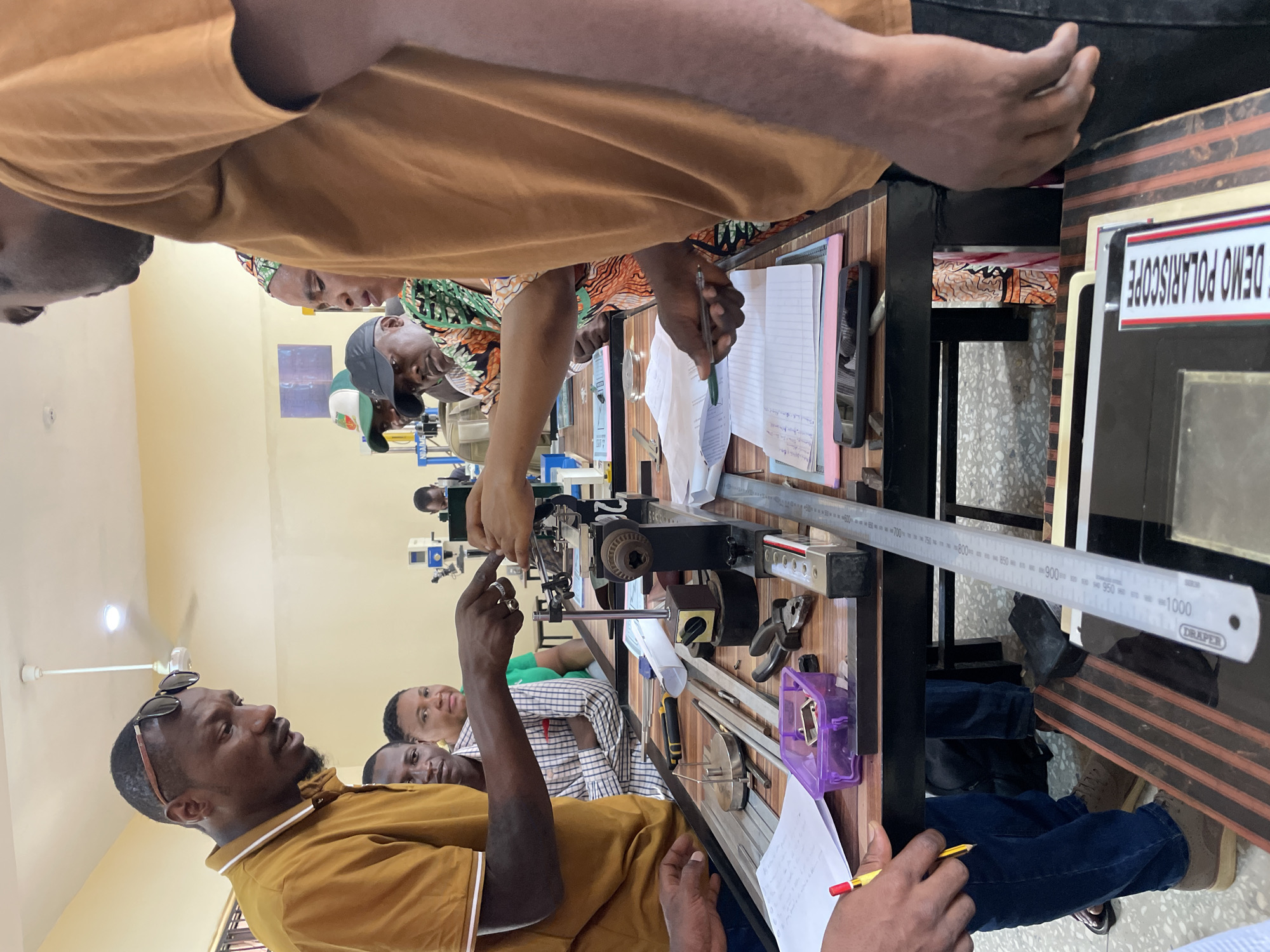 Materials testing session conducted at Nigerian engineering laboratory