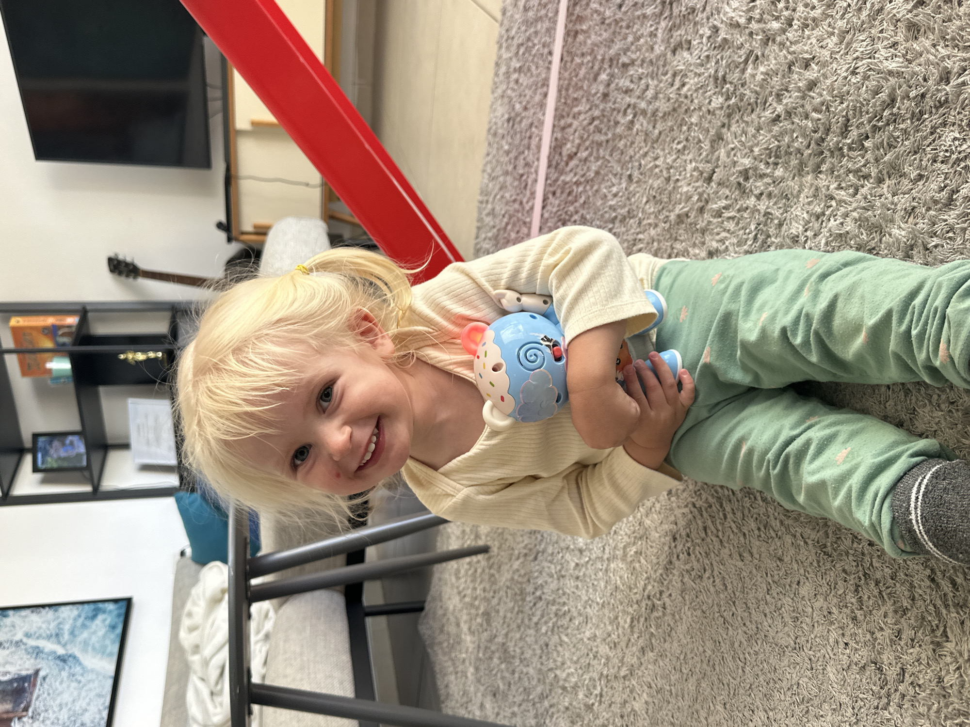 Afternoon playtime at home in Petah Tikva with toys and drawing