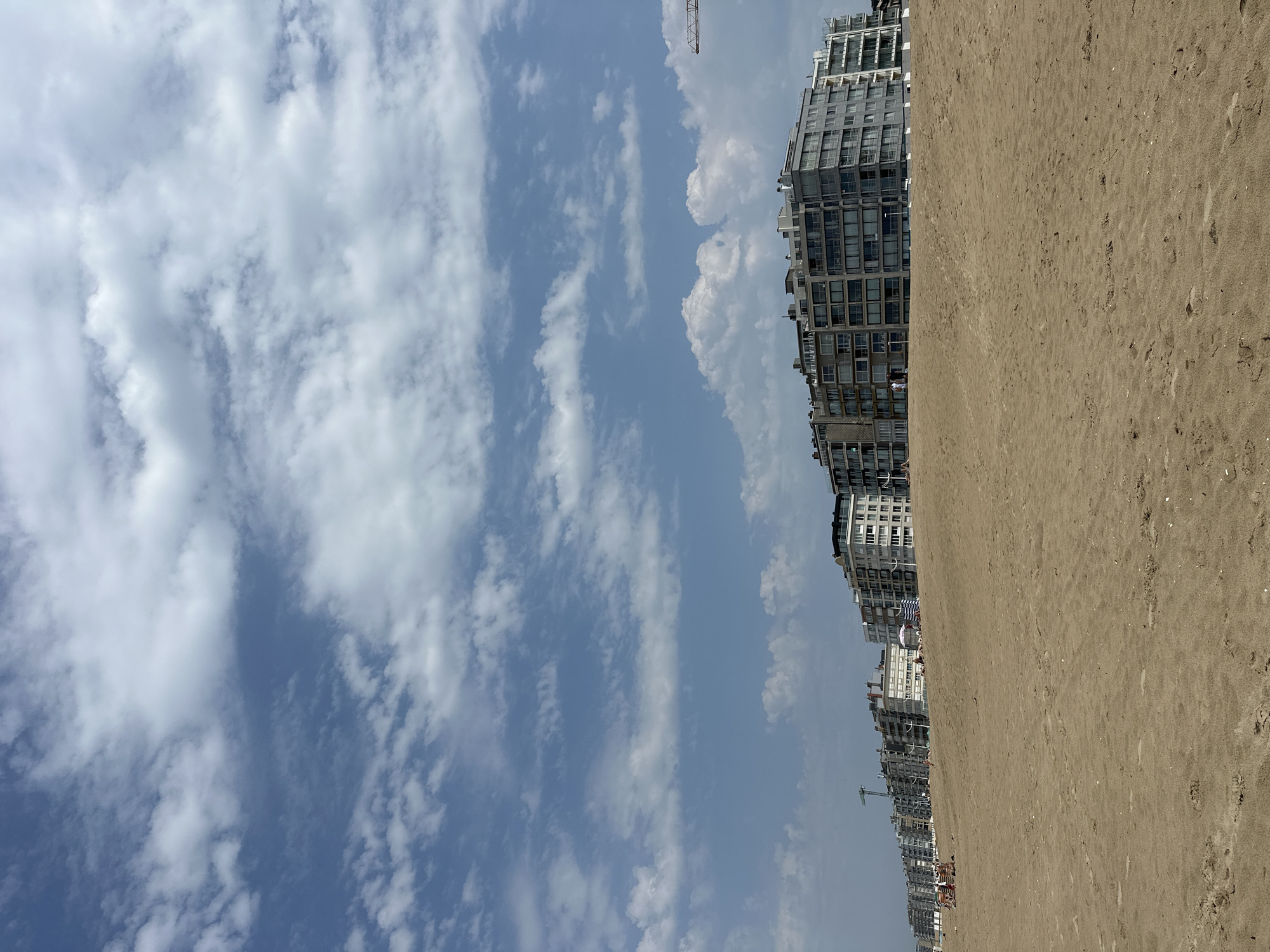 Lazy summer afternoon on the Belgian coast at Koksijde
