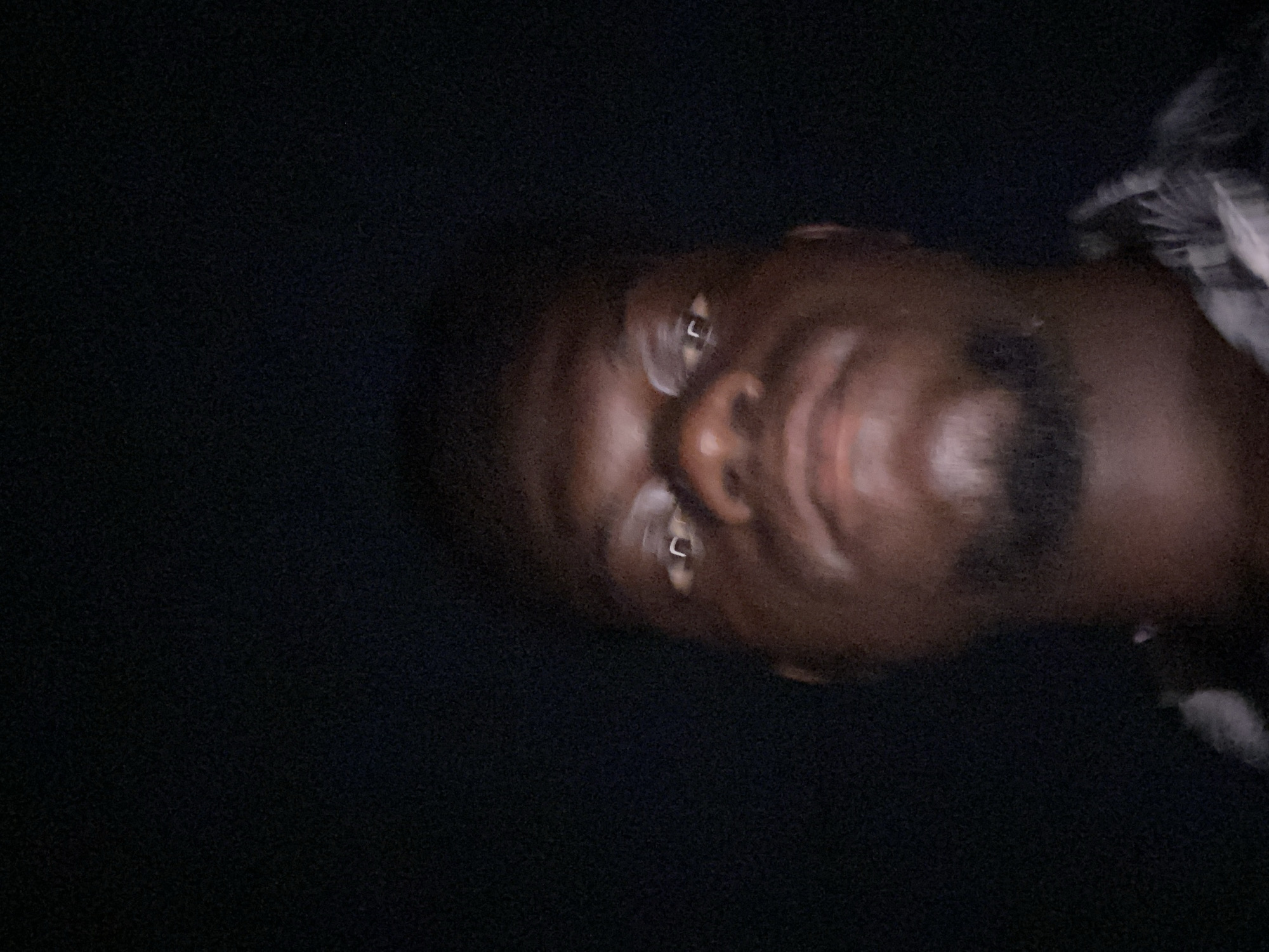 Portrait photograph taken in low-light conditions April 24