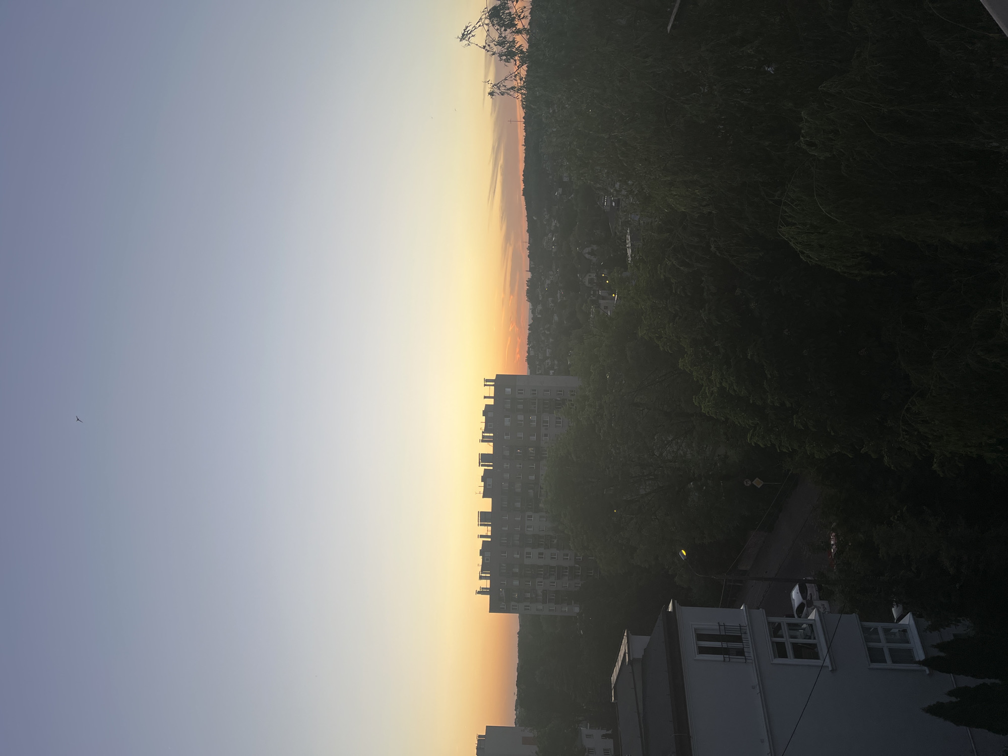 Witness documents complete urban sunset sequence over 85 minutes