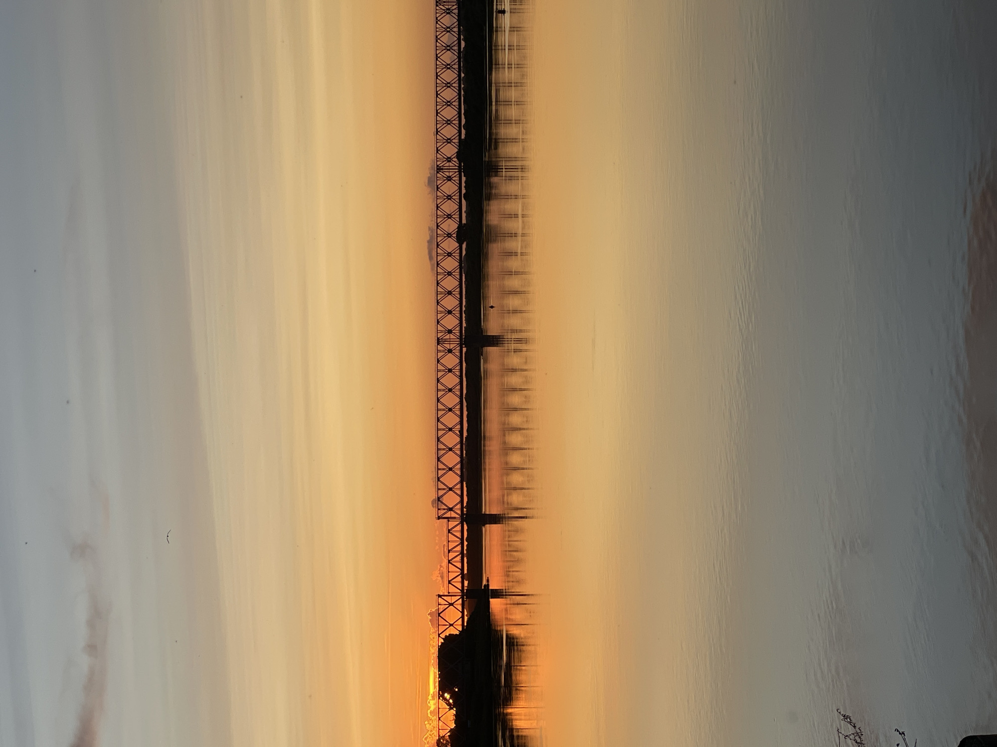 Sunset along the Neman River in Sovetsk, Russia