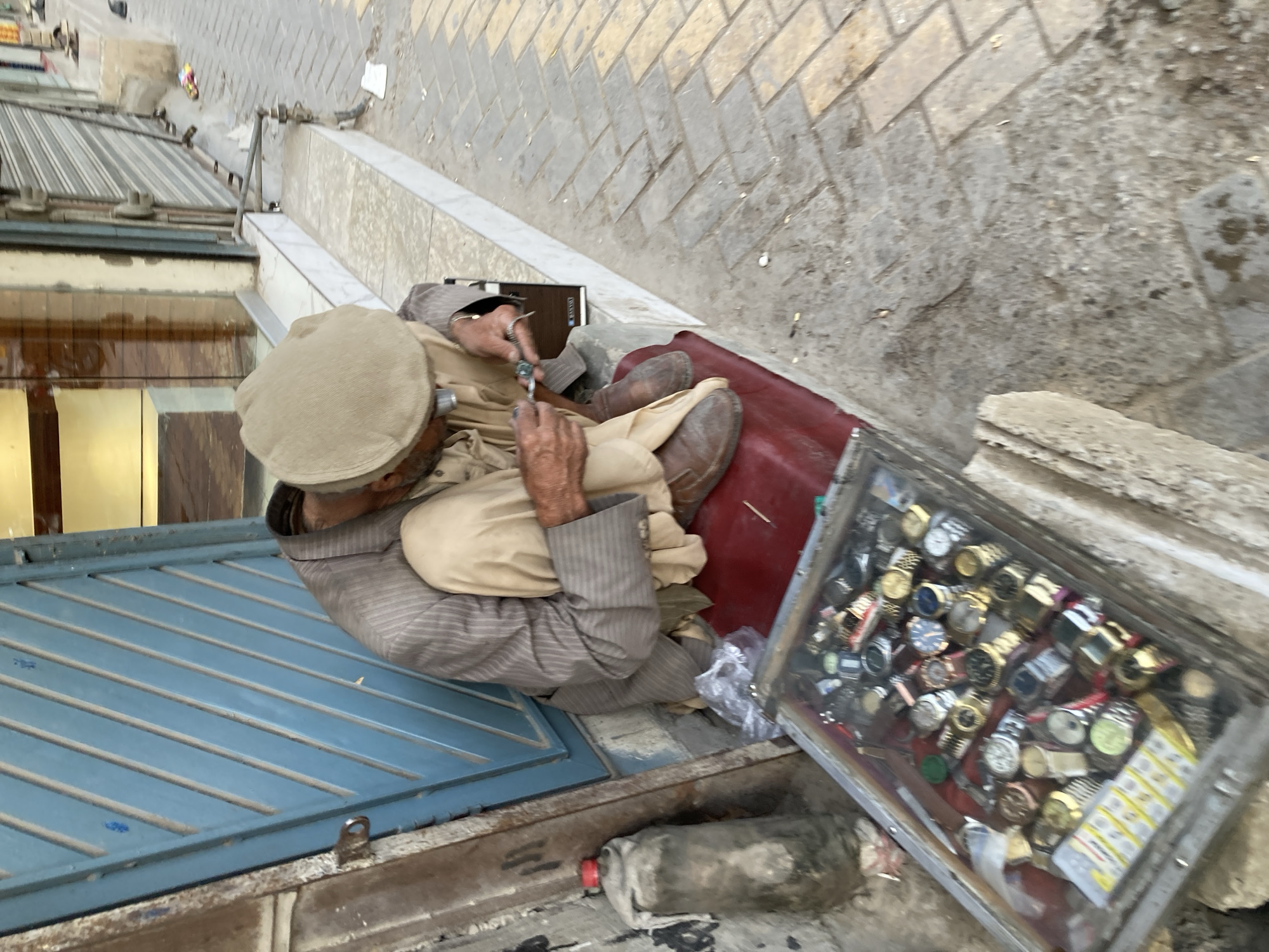 Street vendors conduct daily business in Quetta City