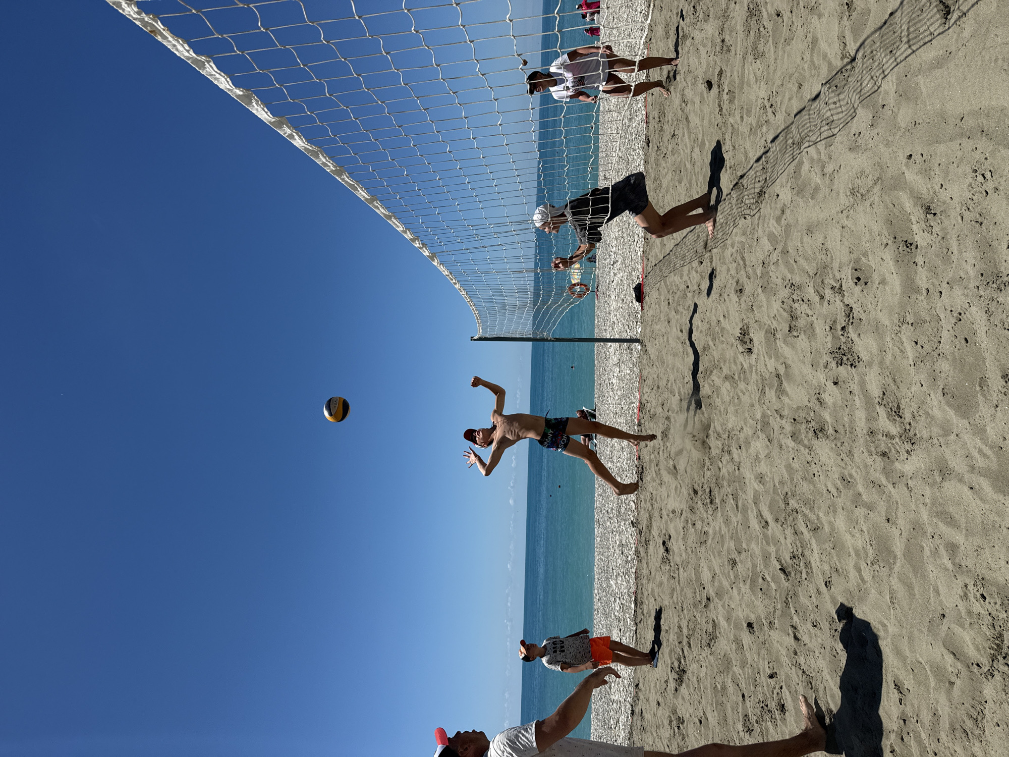Beach volleyball on the Black Sea coast in Nebug