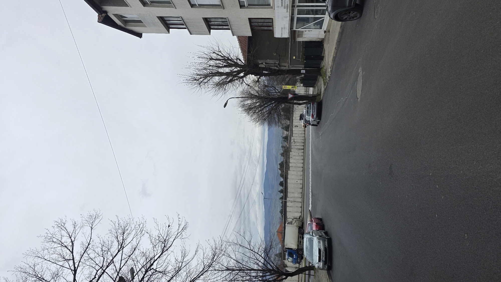 Morning street documentation in Blagoevgrad, Bulgaria captures urban scenes