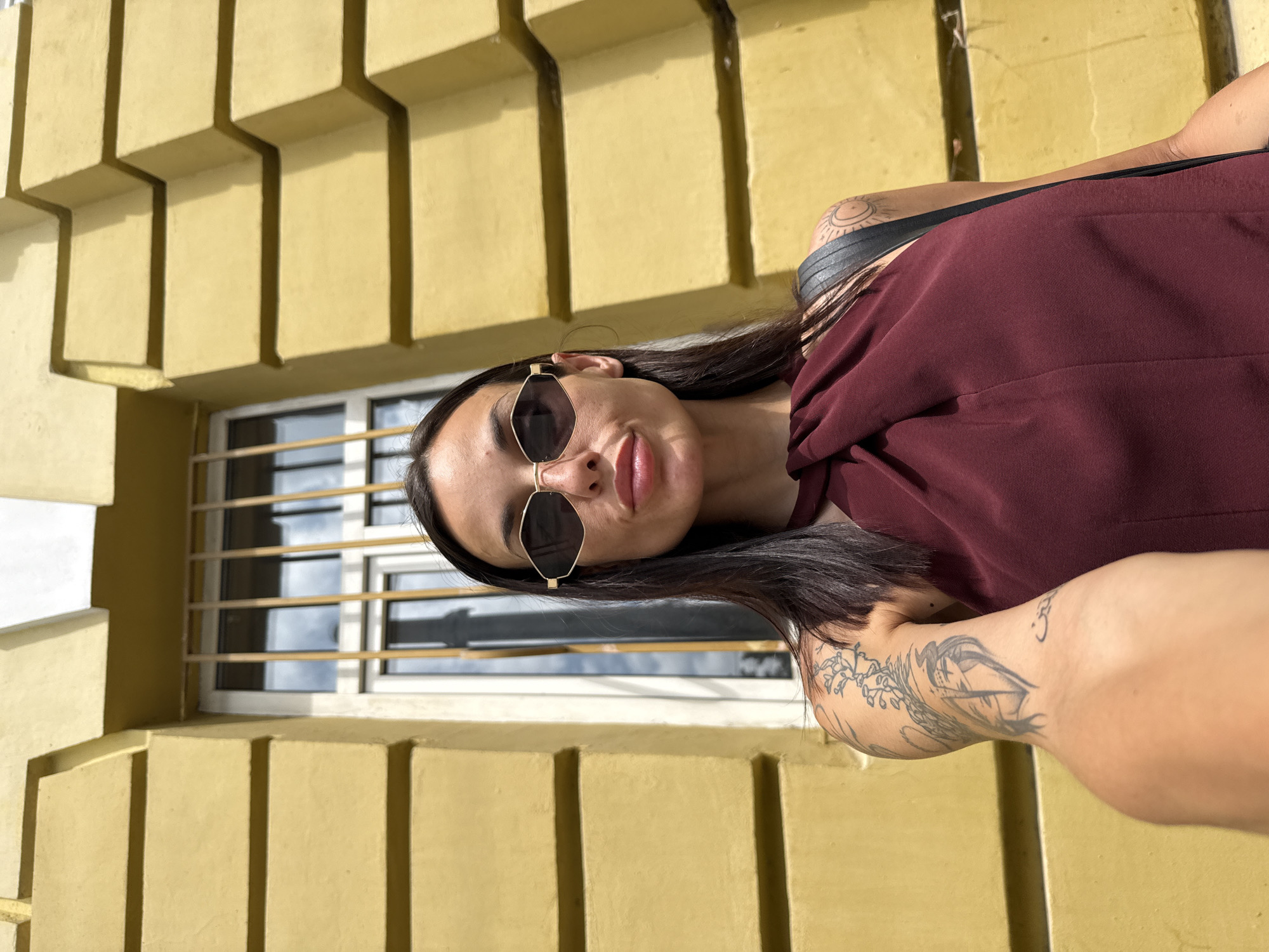 Woman photographed at Pleven park or memorial site