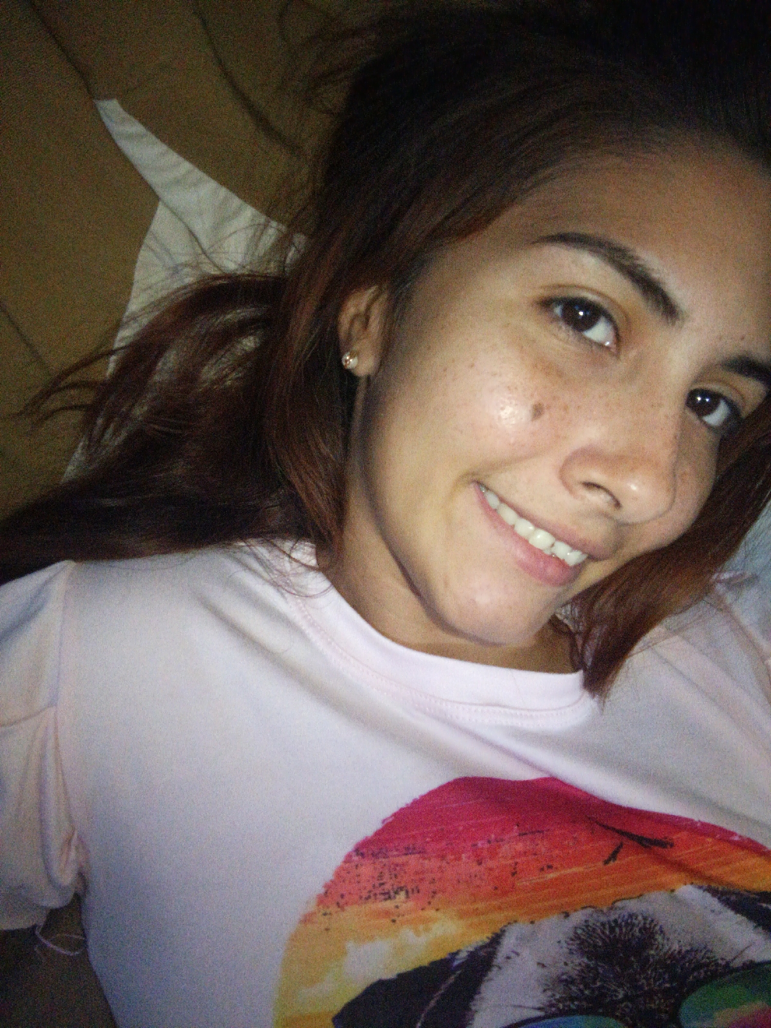 Casual bedroom selfie session in Juan Griego, Venezuela.