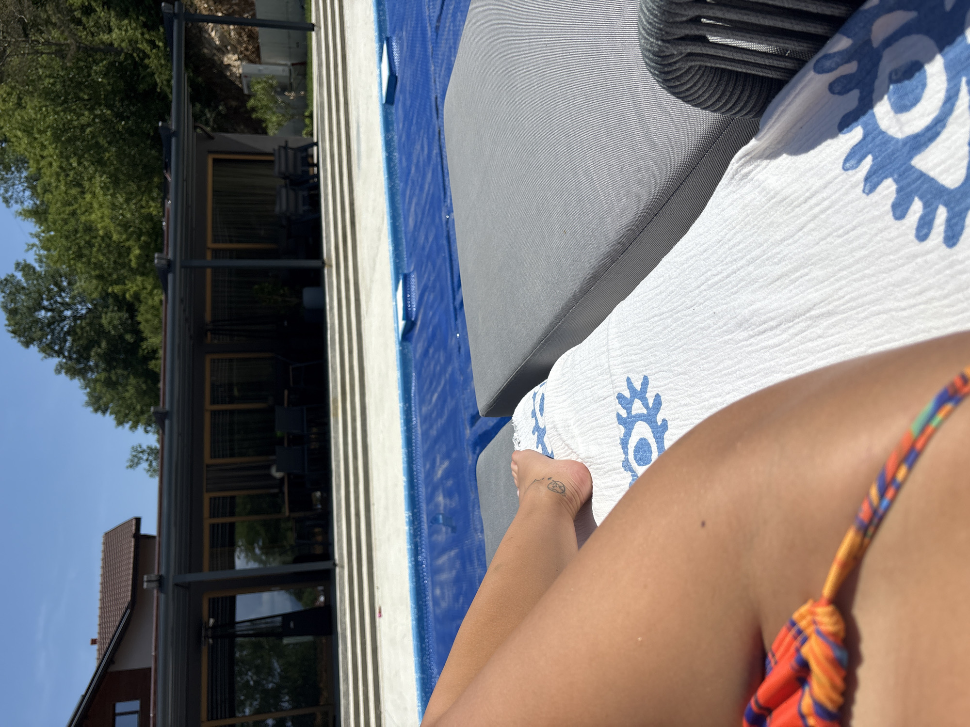 Poolside relaxation and pink scooters spotted in Elenovo, Bulgaria