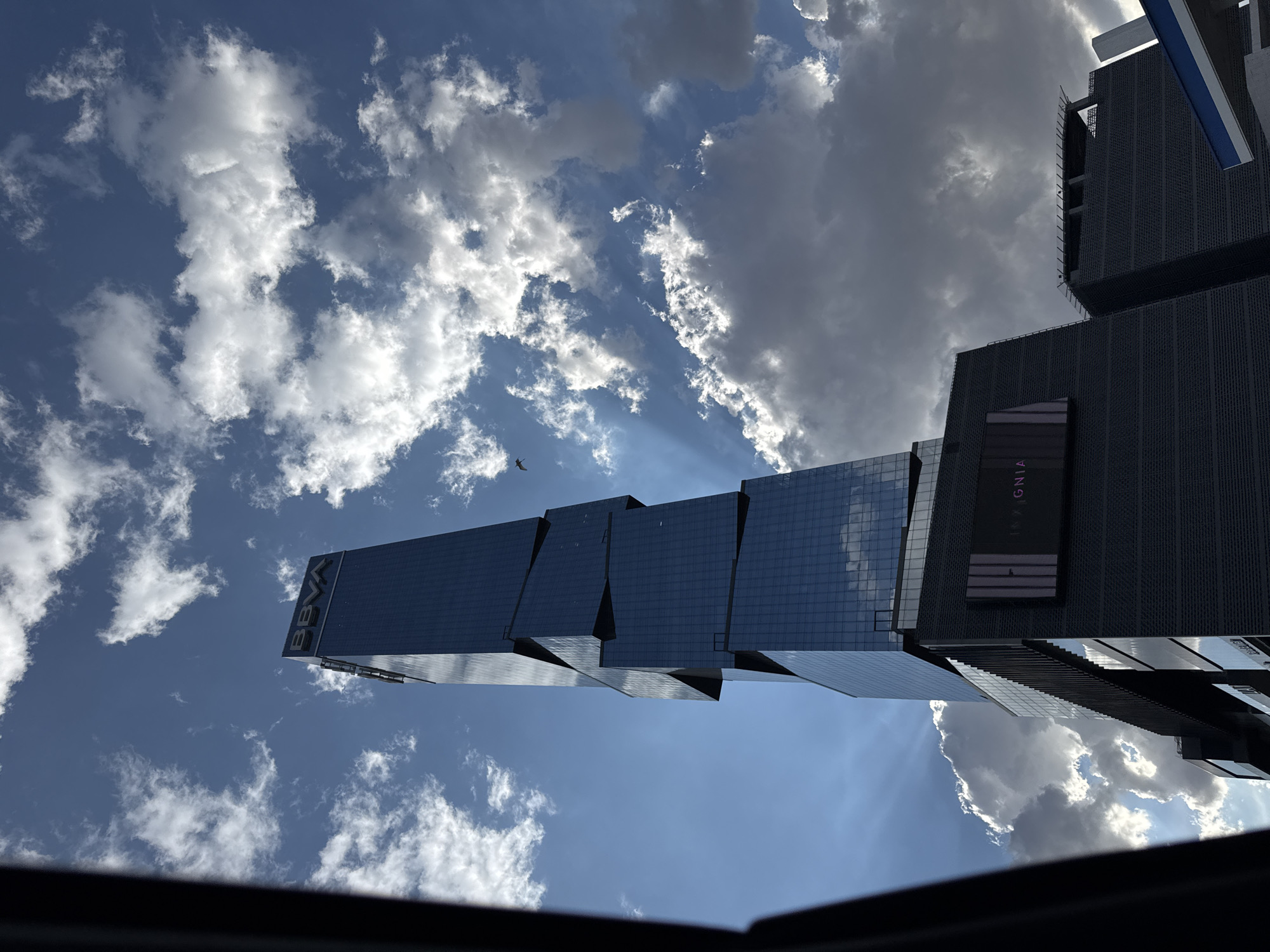 BBVA Tower photographed from multiple locations in Puebla, Mexico