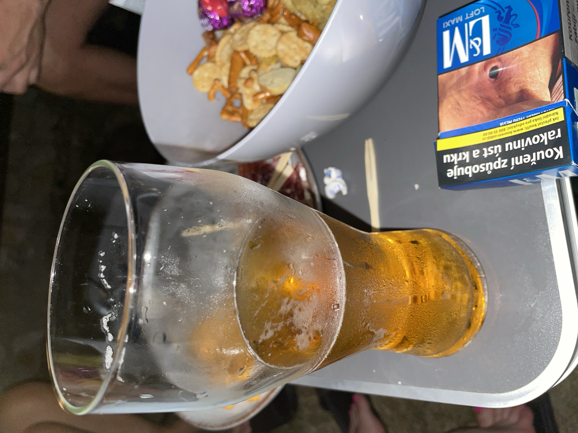 Casual evening drinks and snacks in Jablonné nad Orlicí