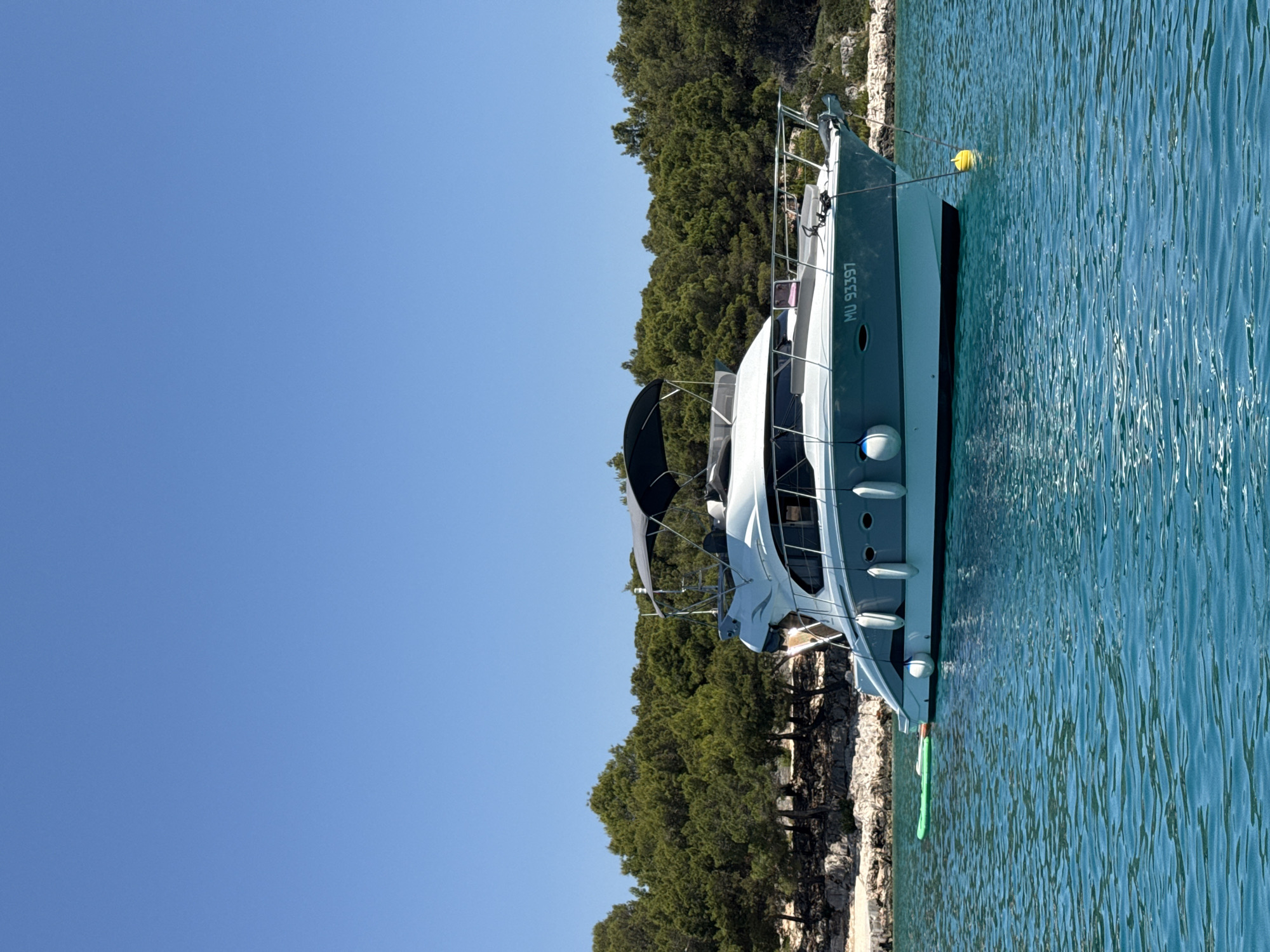 Morning yacht day on the Croatian coast near Vodice