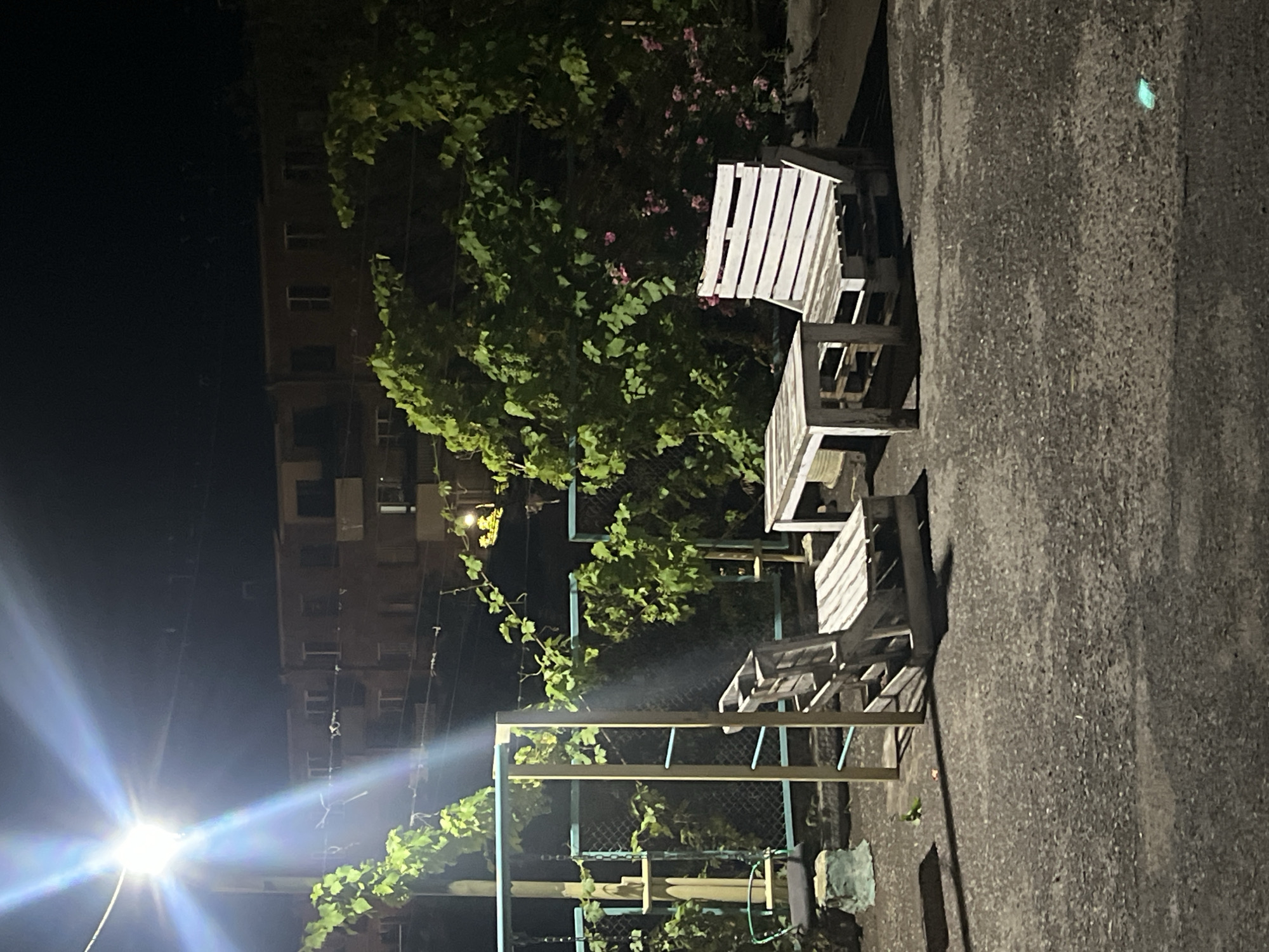 Road and infrastructure work in Gladzor after dark
