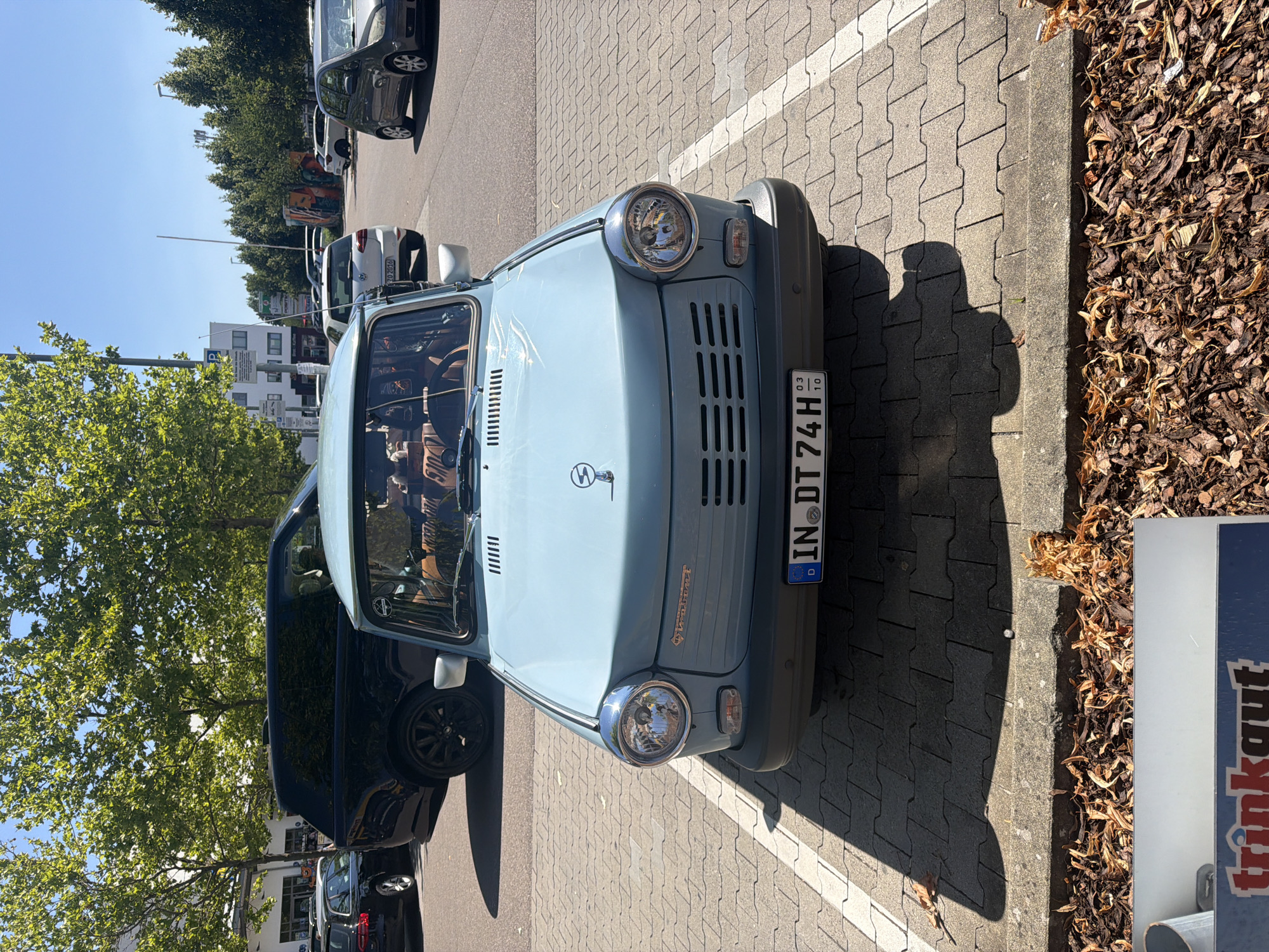 Vintage Trabant 601 parked in Ingolstadt on a sunny day