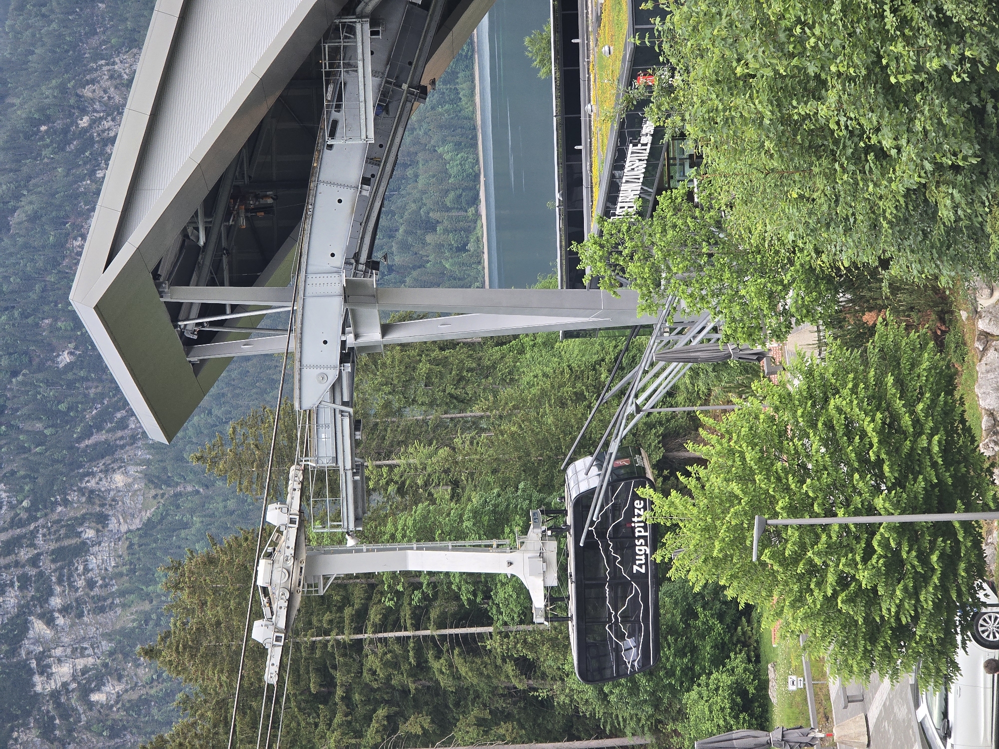 Morning documentation of Zugspitze cable car system in Grainau
