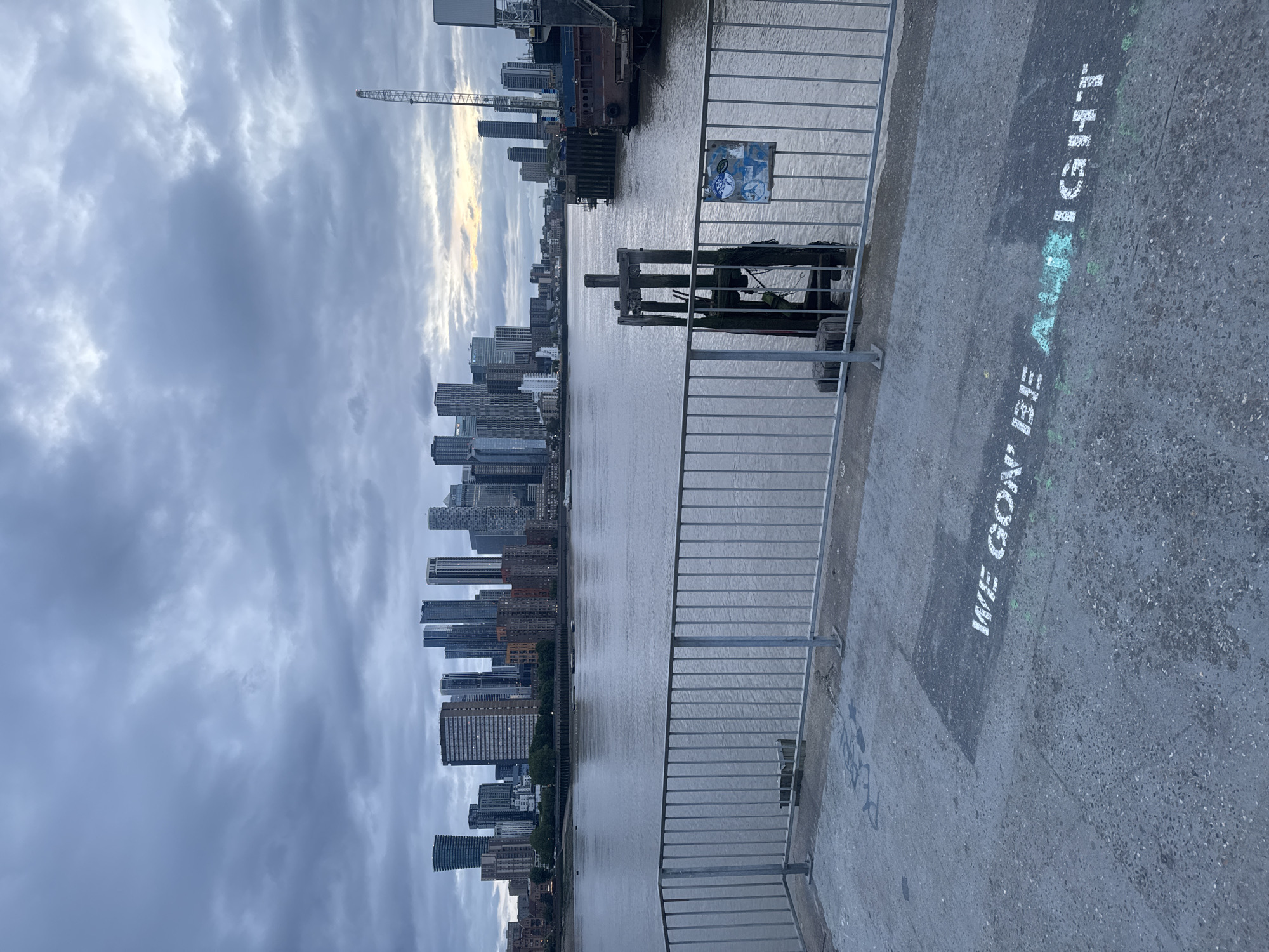 Thames walkway captures London skyline and street art