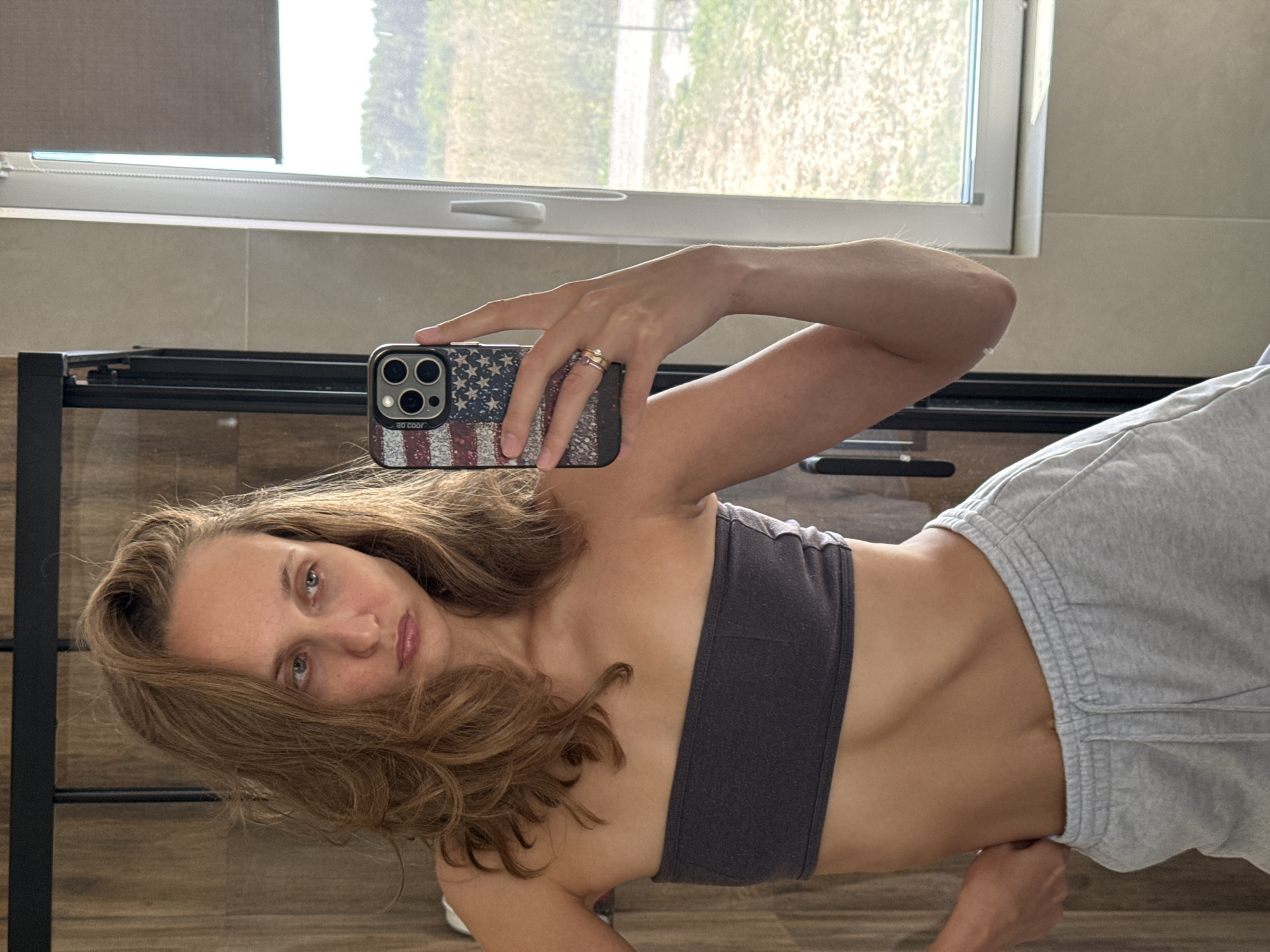 Morning selfie session at home in Podshivalovo, Russia