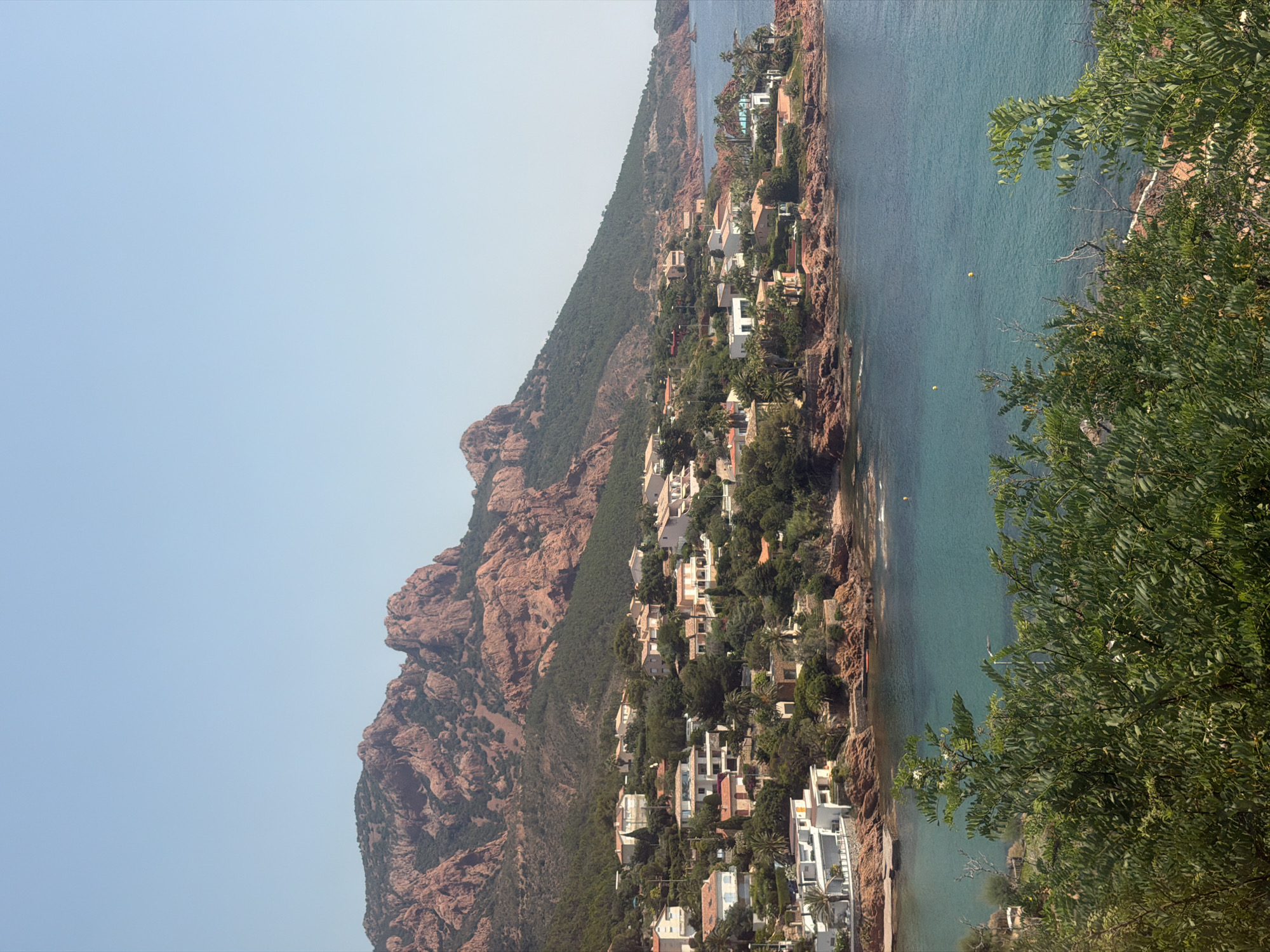 Red-roofed villas meet rugged mountains on the French Riviera
