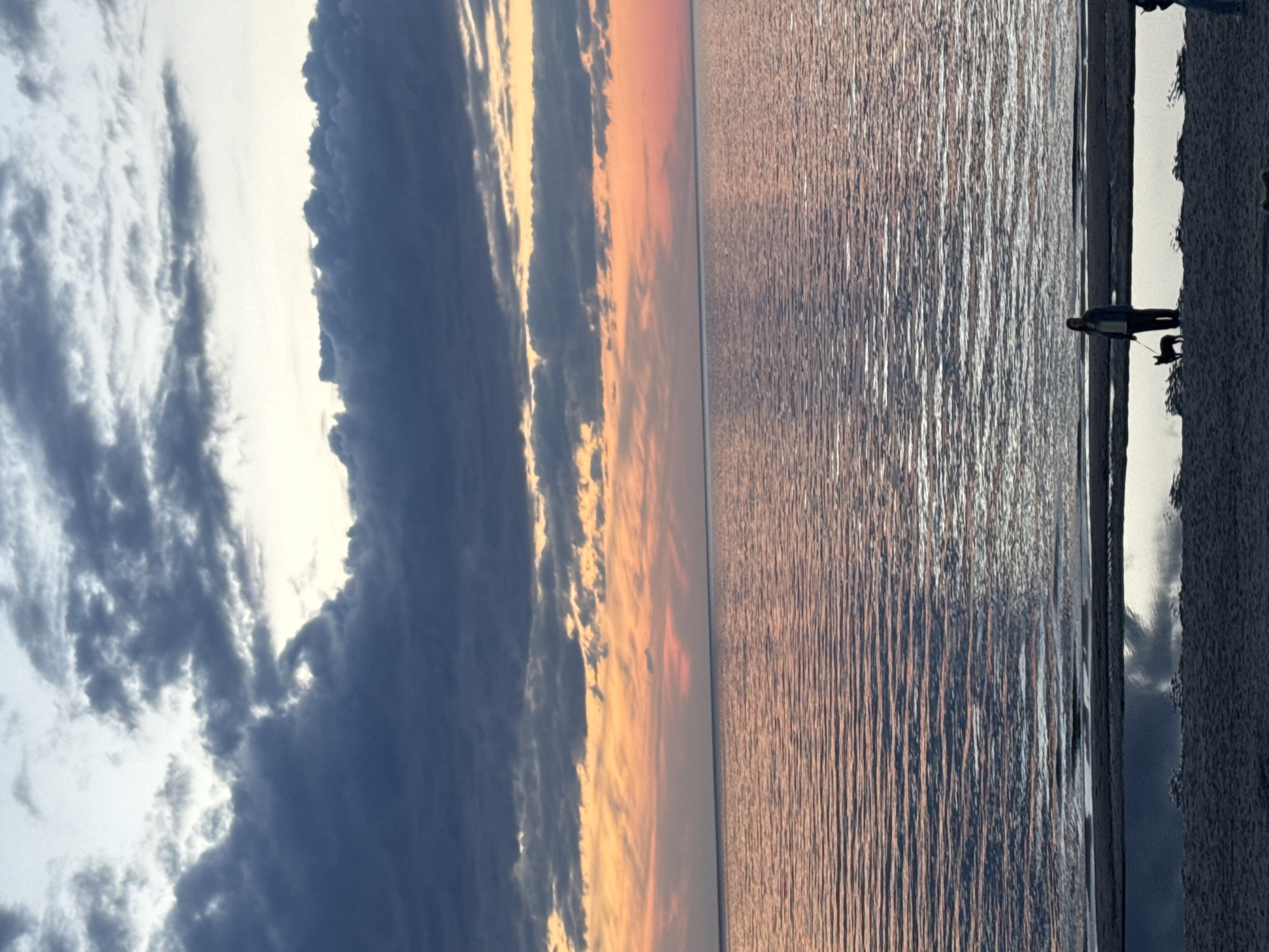 Sunset observed over Baltic Sea near Riga, Latvia