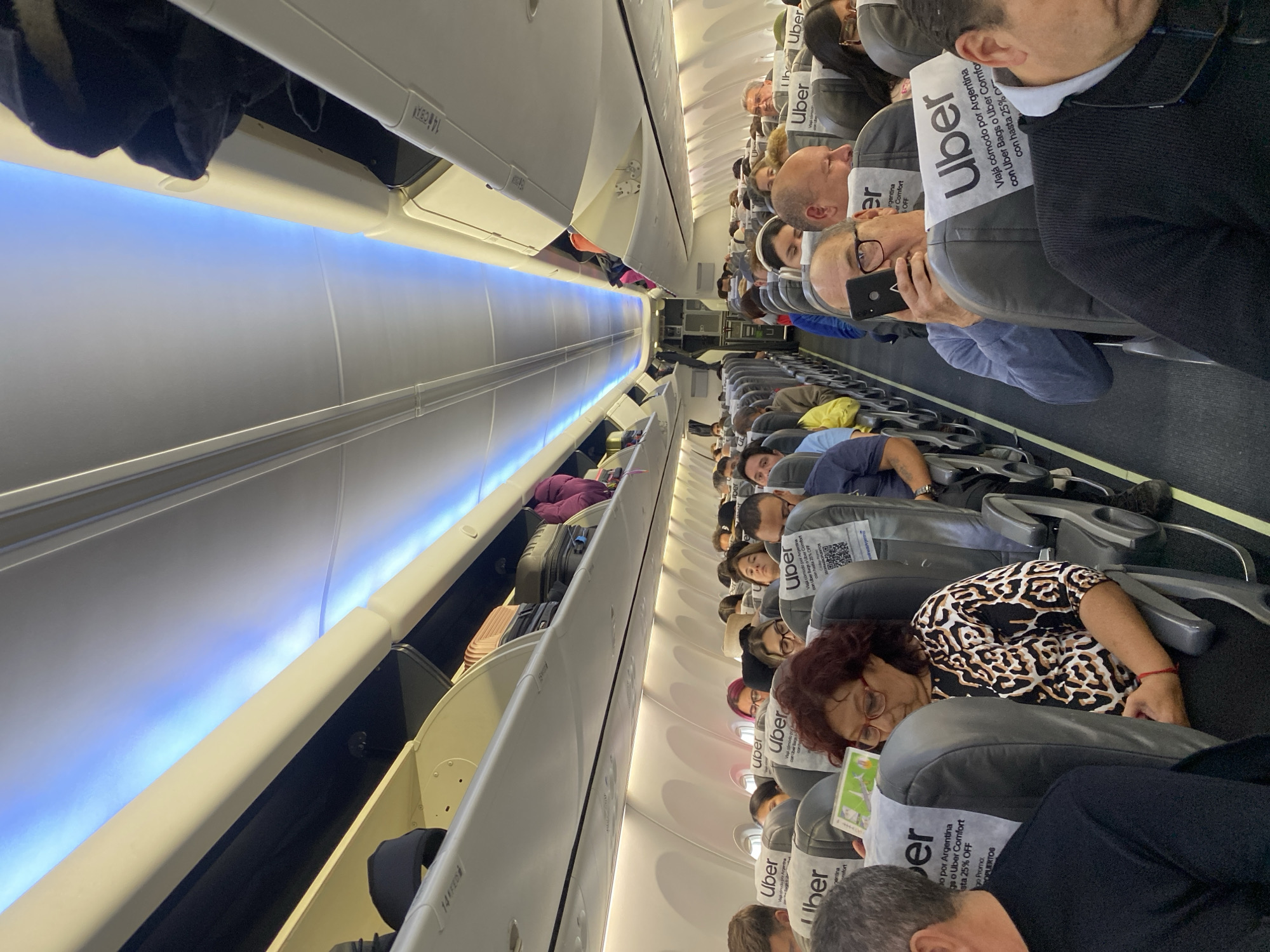 Commercial flight departs Buenos Aires evening April 16
