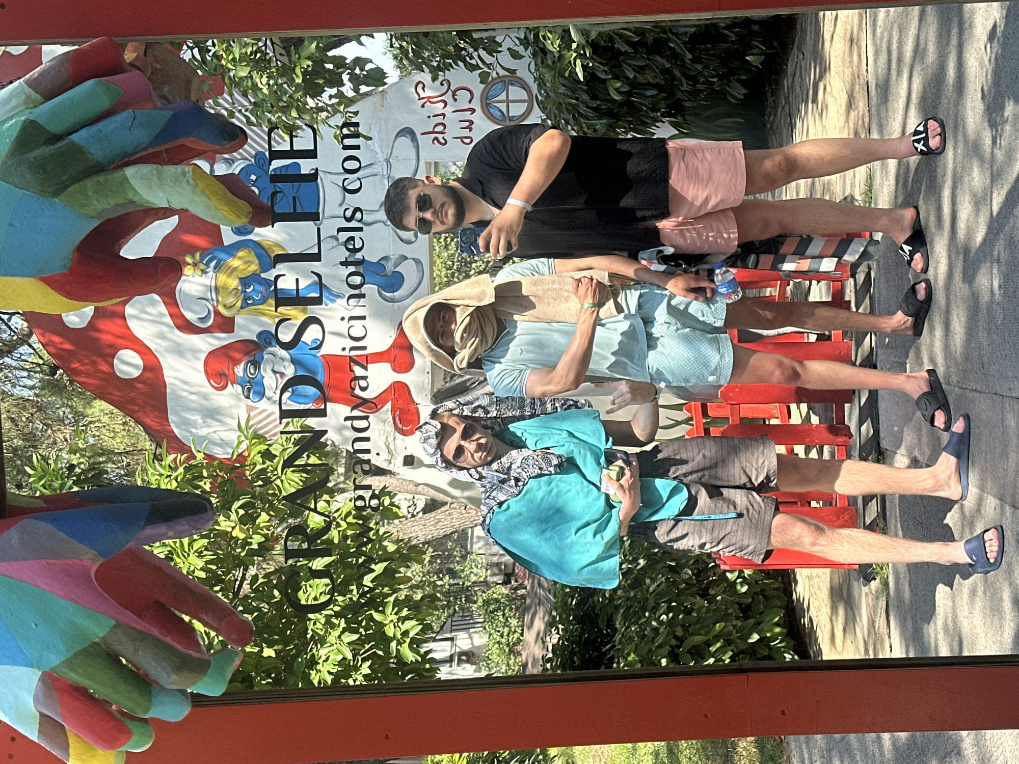 Tourists Document Marmaris Attractions During Midday Visit