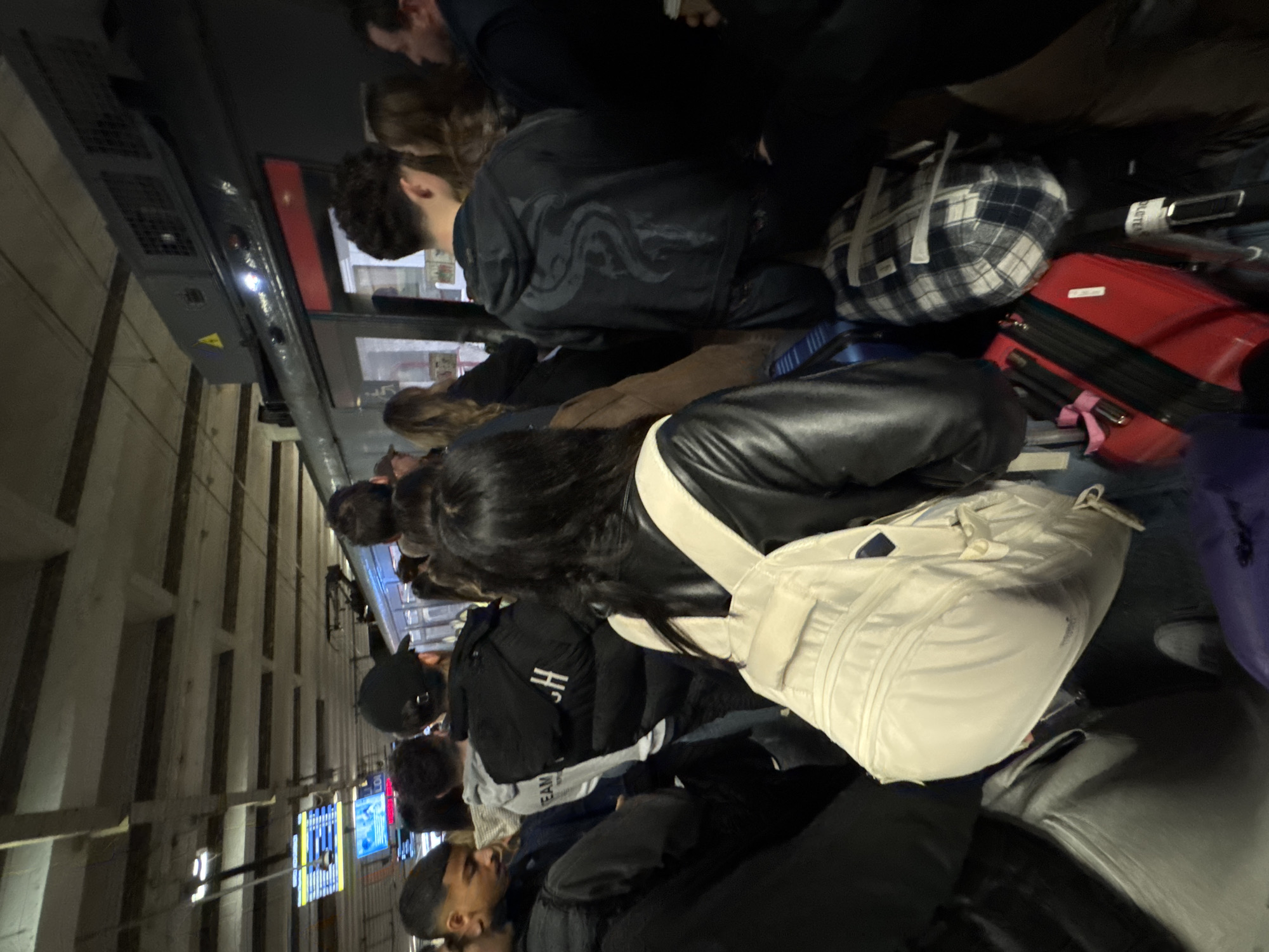 Morning commuter crowds gather at Naples transit station