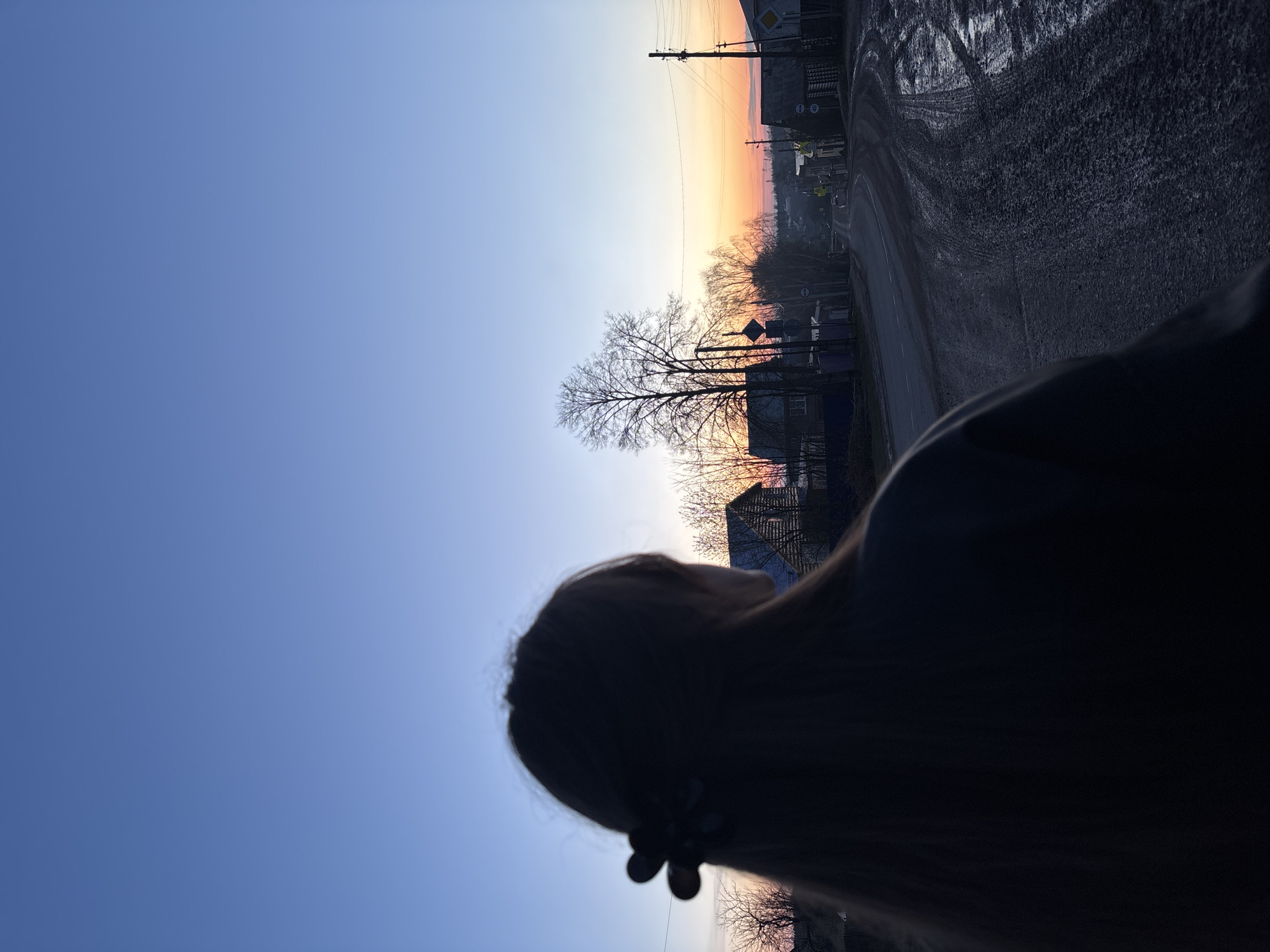 Evening sunset and selfies captured in Фоки, Russia