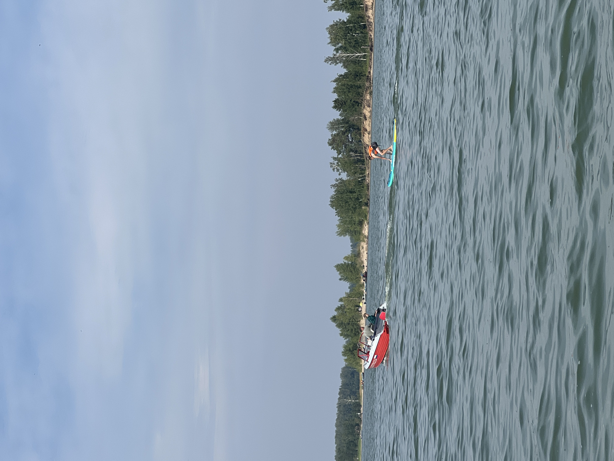 Fishing and paddleboarding on a quiet Borovoe lake