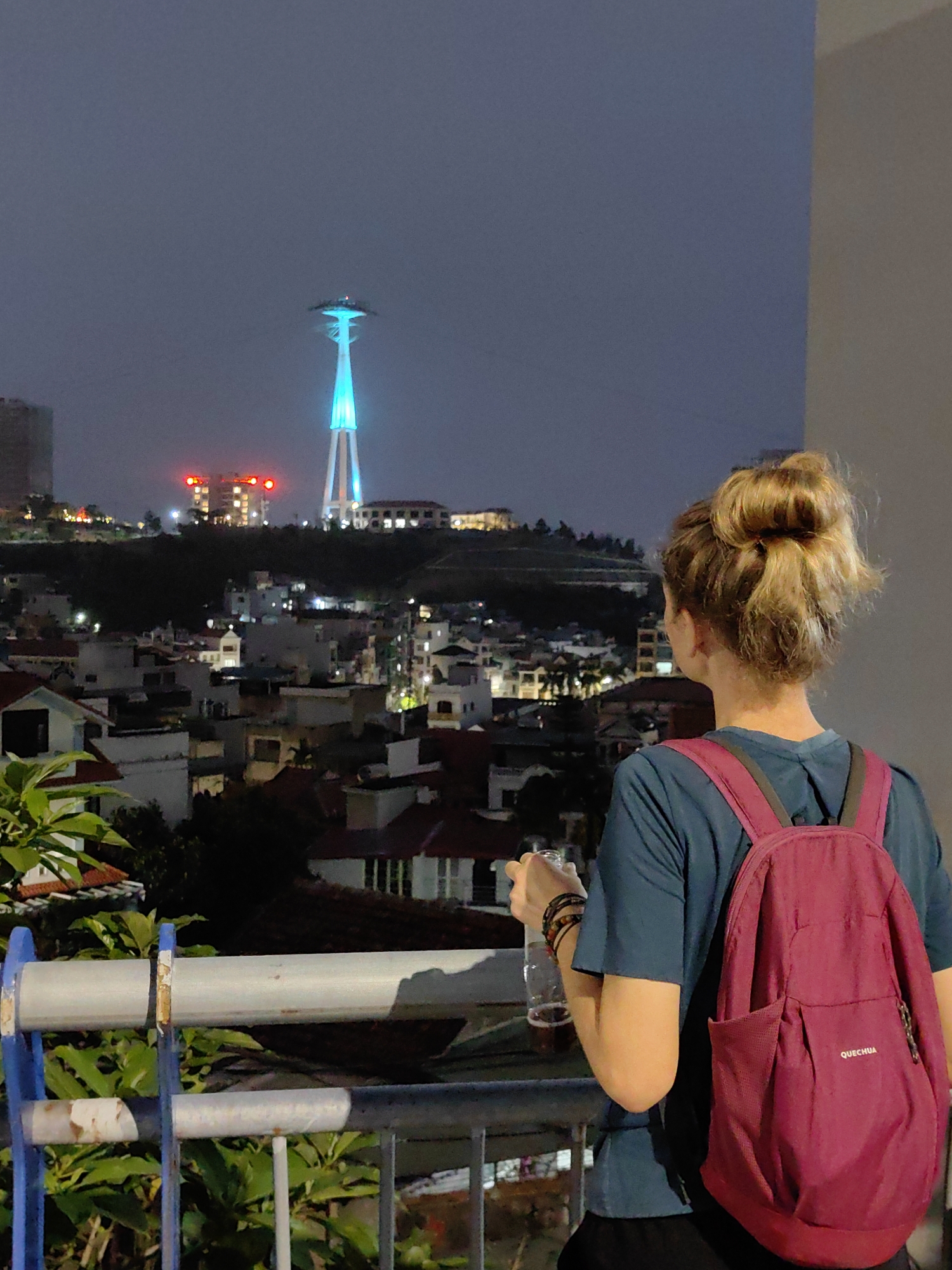 Tourist explores Bai Chay Ward hotels and streetscapes