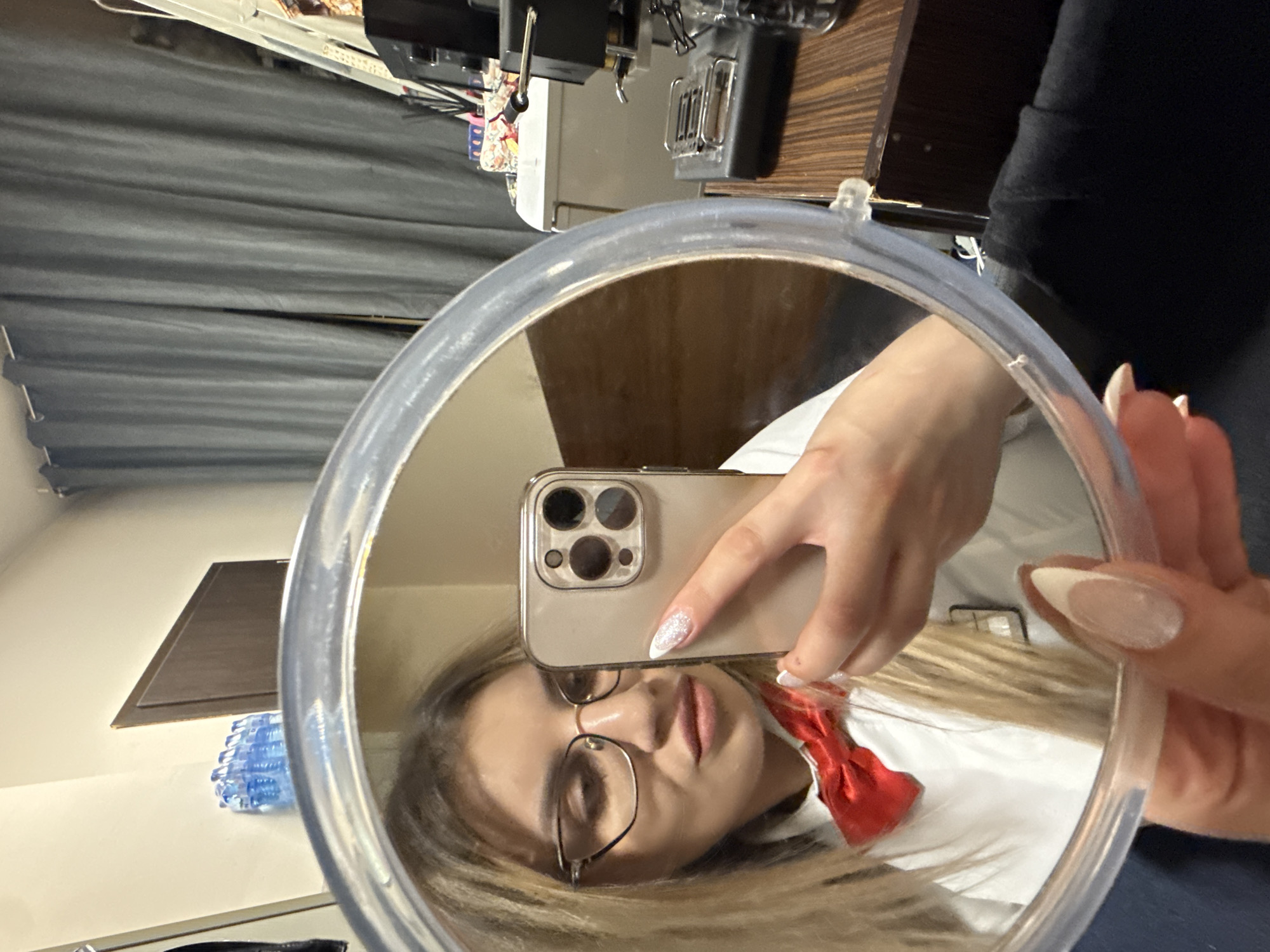 Mirror selfie captured in indoor setting in Burgas, Bulgaria