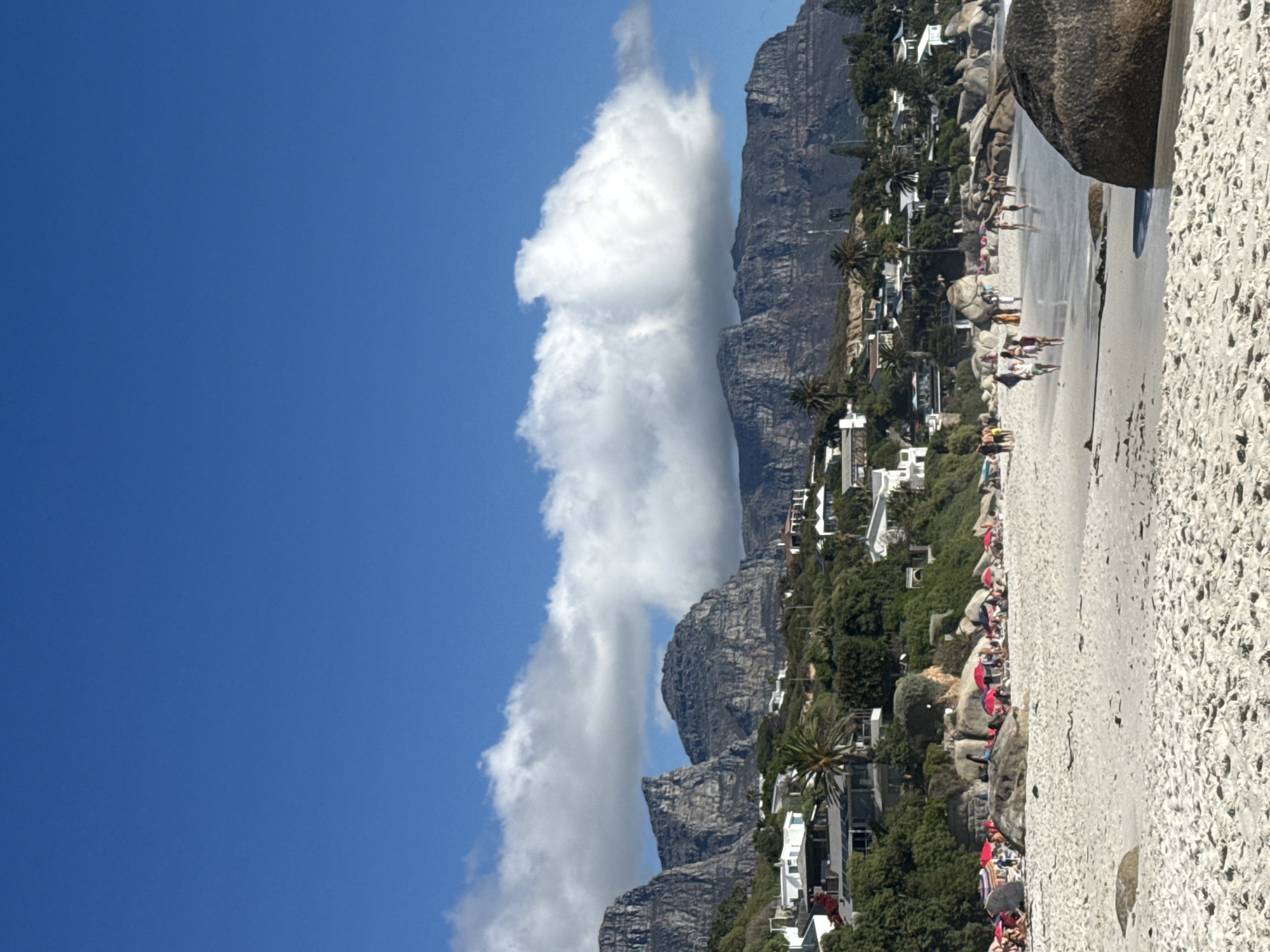 Afternoon beach scenes documented at Cape Town's Camps Bay