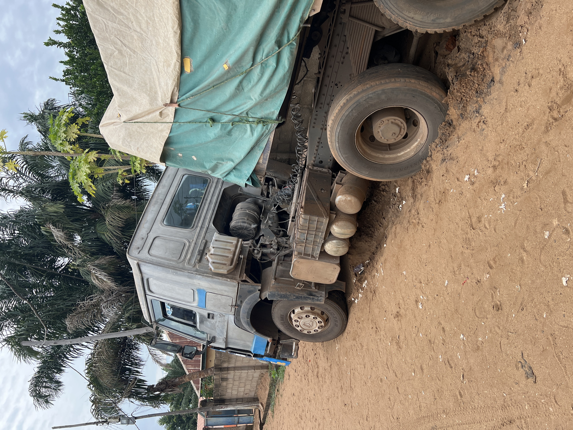 Trucks observed on dirt roads in Makurdi, Nigeria