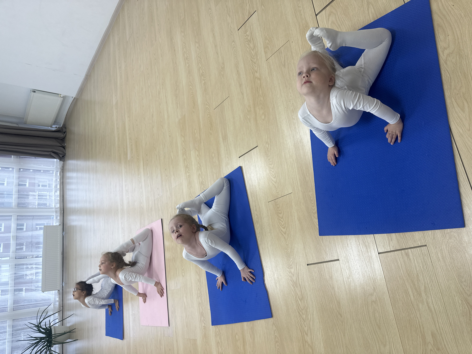 Young gymnasts practice at Votkinsk studio facility