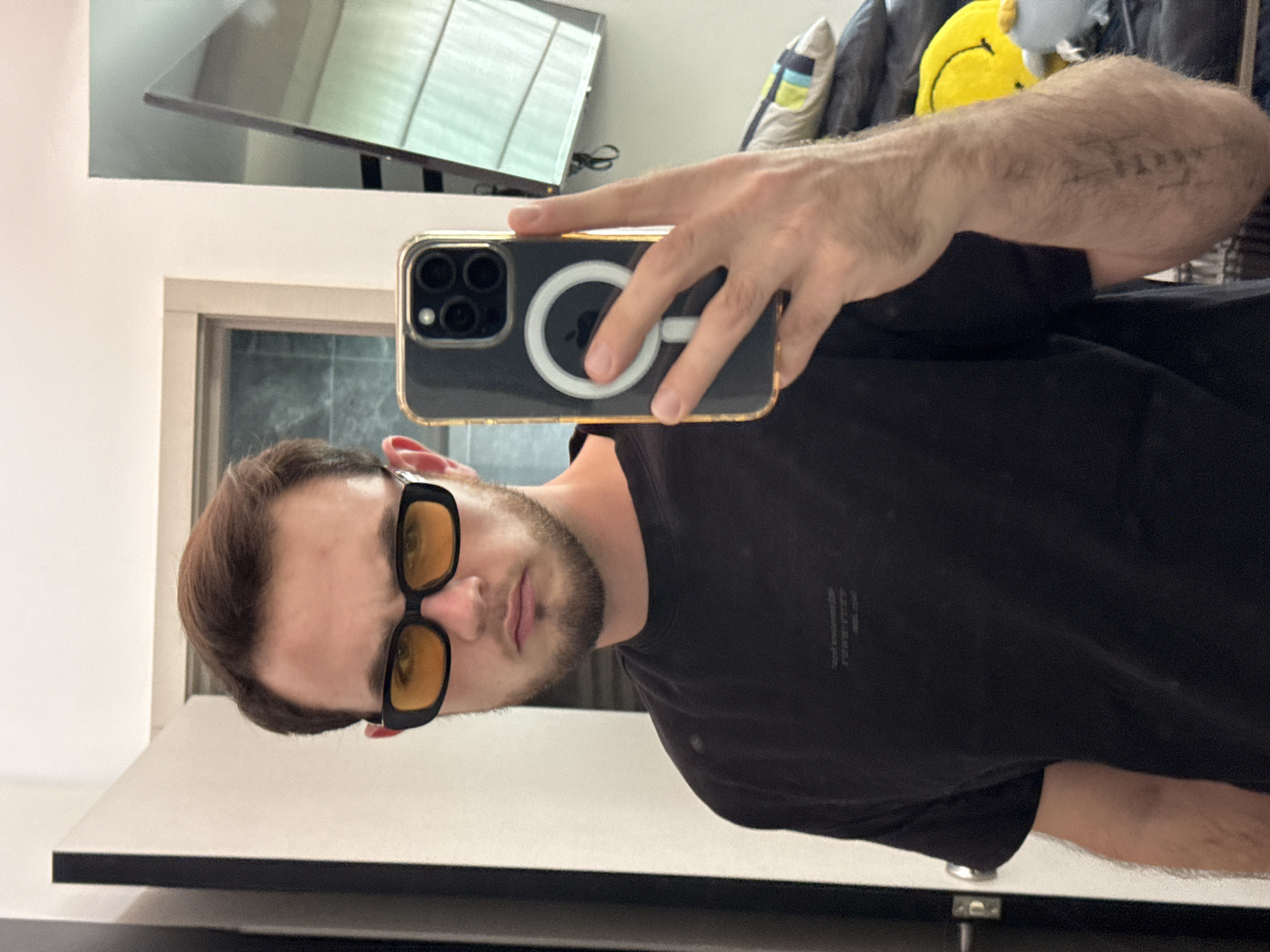 Man takes selfies in bathroom and car in Mexico