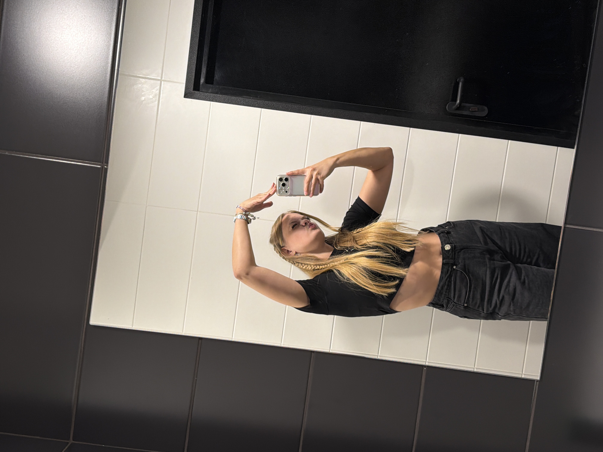 Restroom selfie session and a double rainbow in Izhevsk