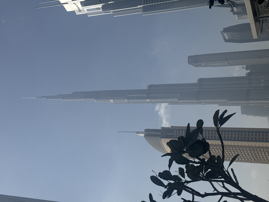 Dubai skyline with Burj Khalifa photographed Tuesday morning