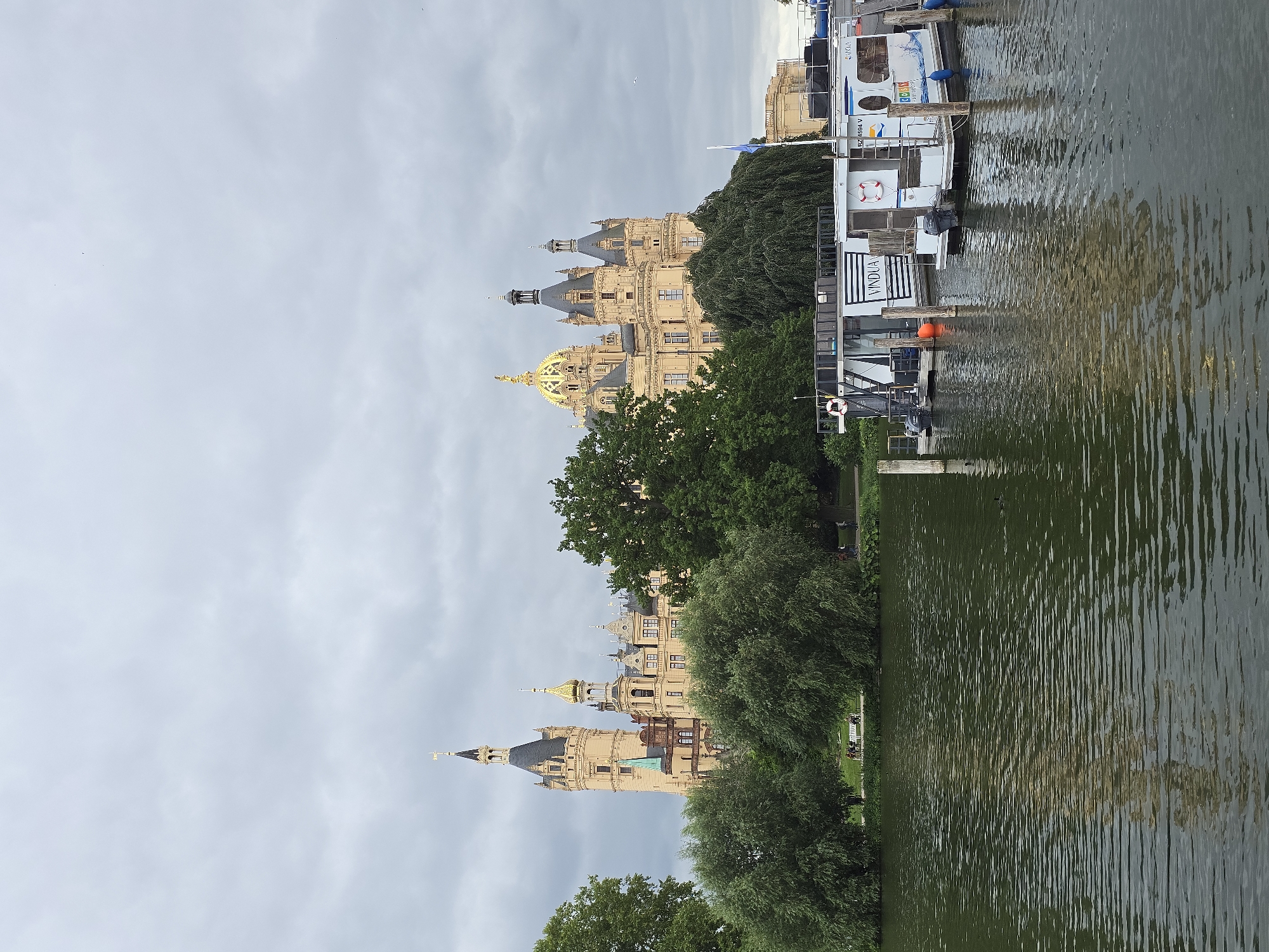 Exploring Schwerin Castle and the city center on a cloudy day