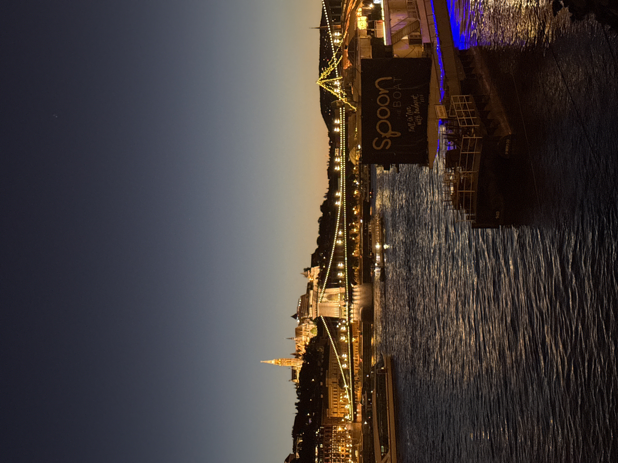 Budapest hosts evening street party with giant moon installation