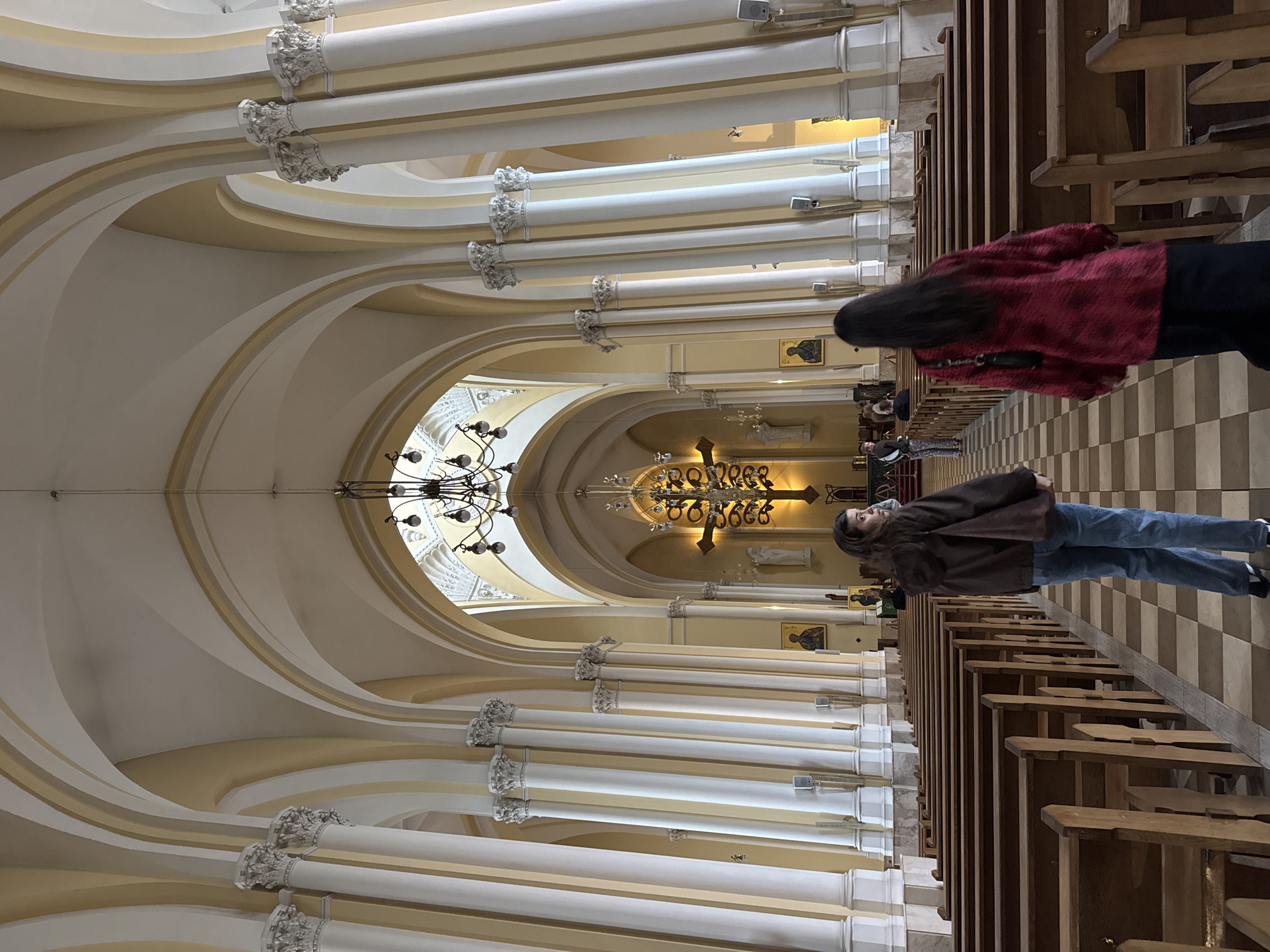 Inside and outside Moscow's Catholic Cathedral of the Immaculate Conception